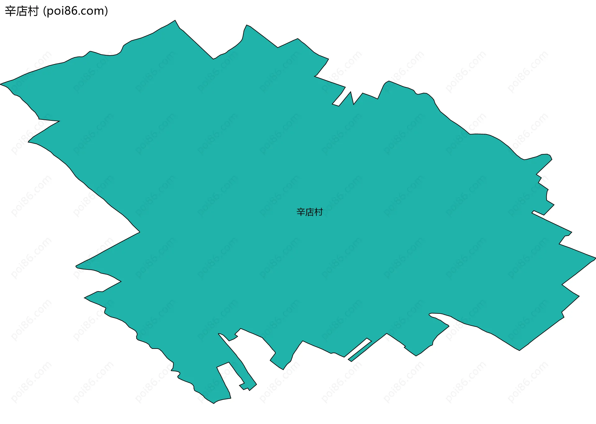 辛店村边界地图