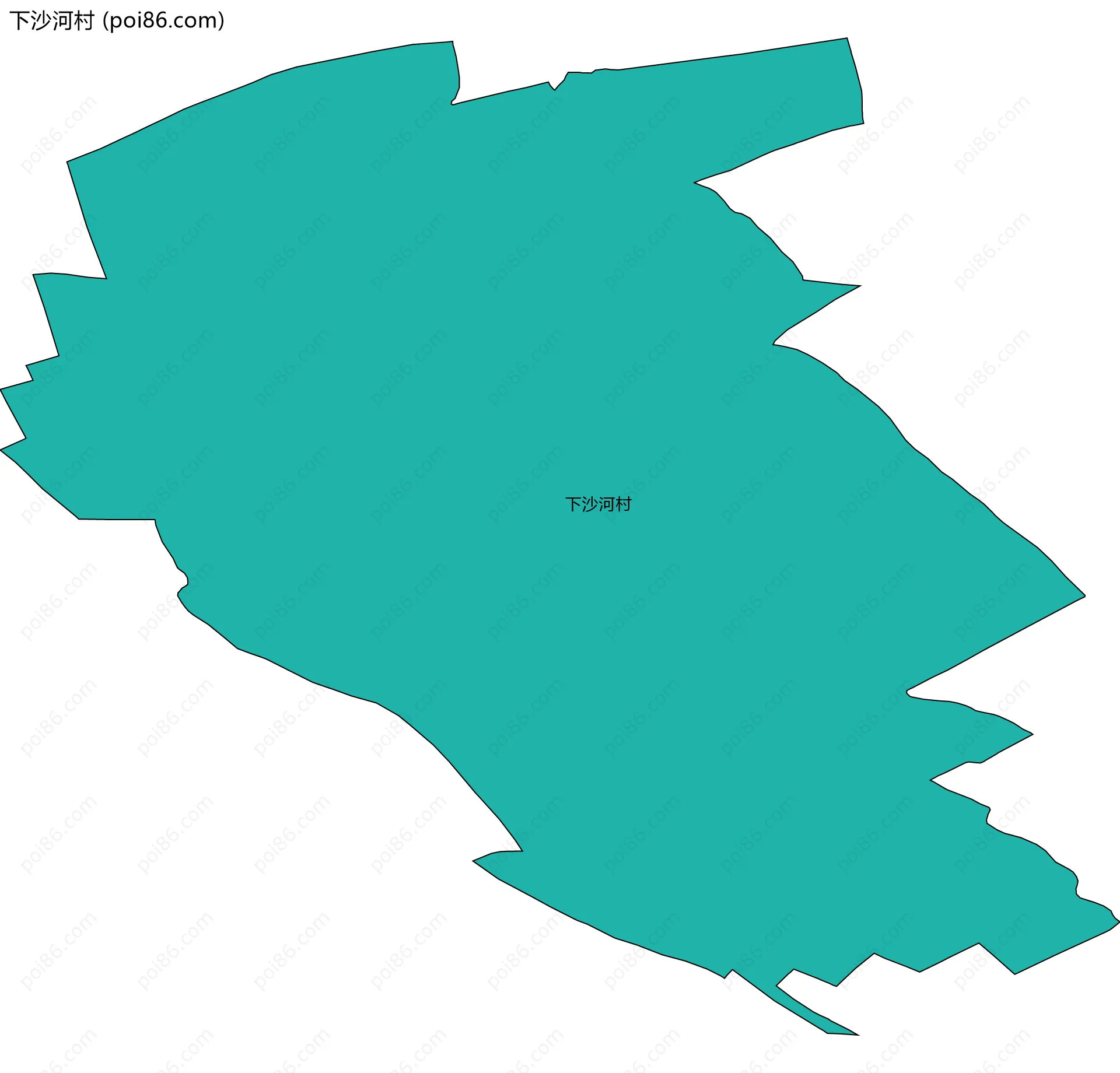 下沙河村边界地图