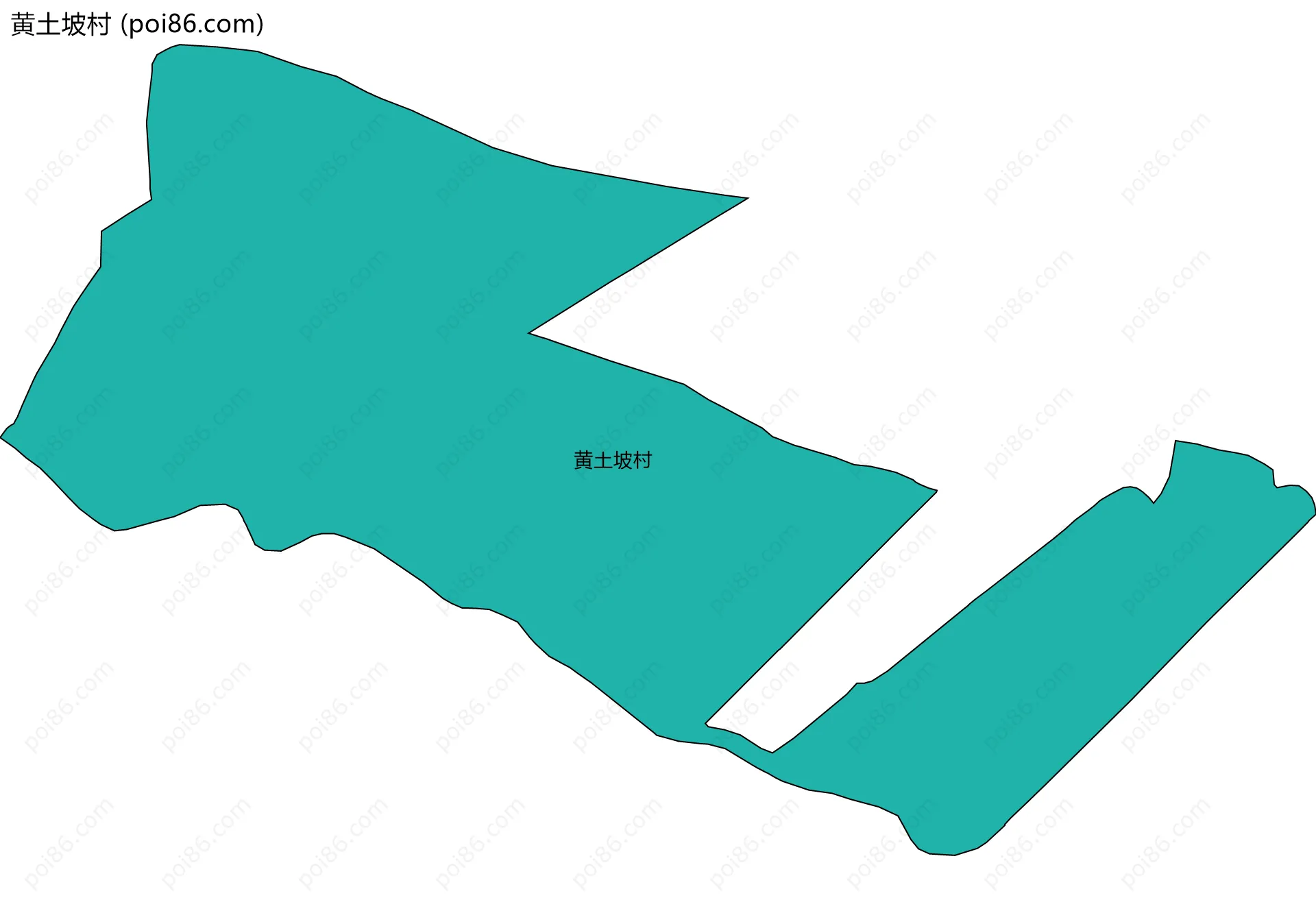 黄土坡村边界地图