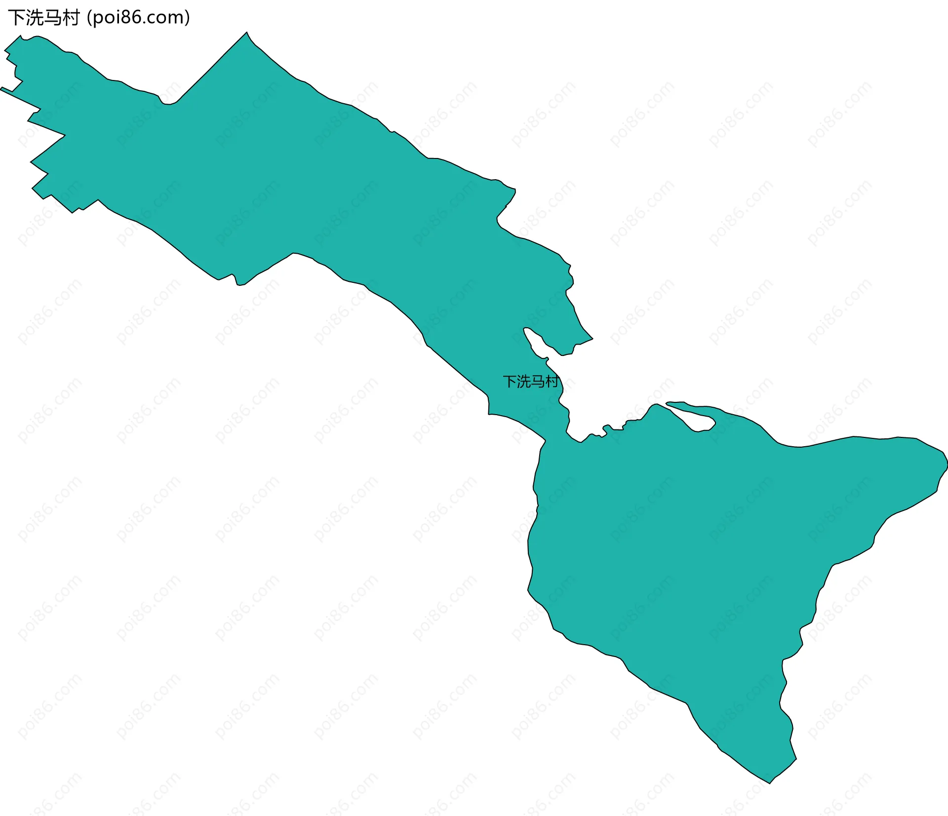 下洗马村边界地图