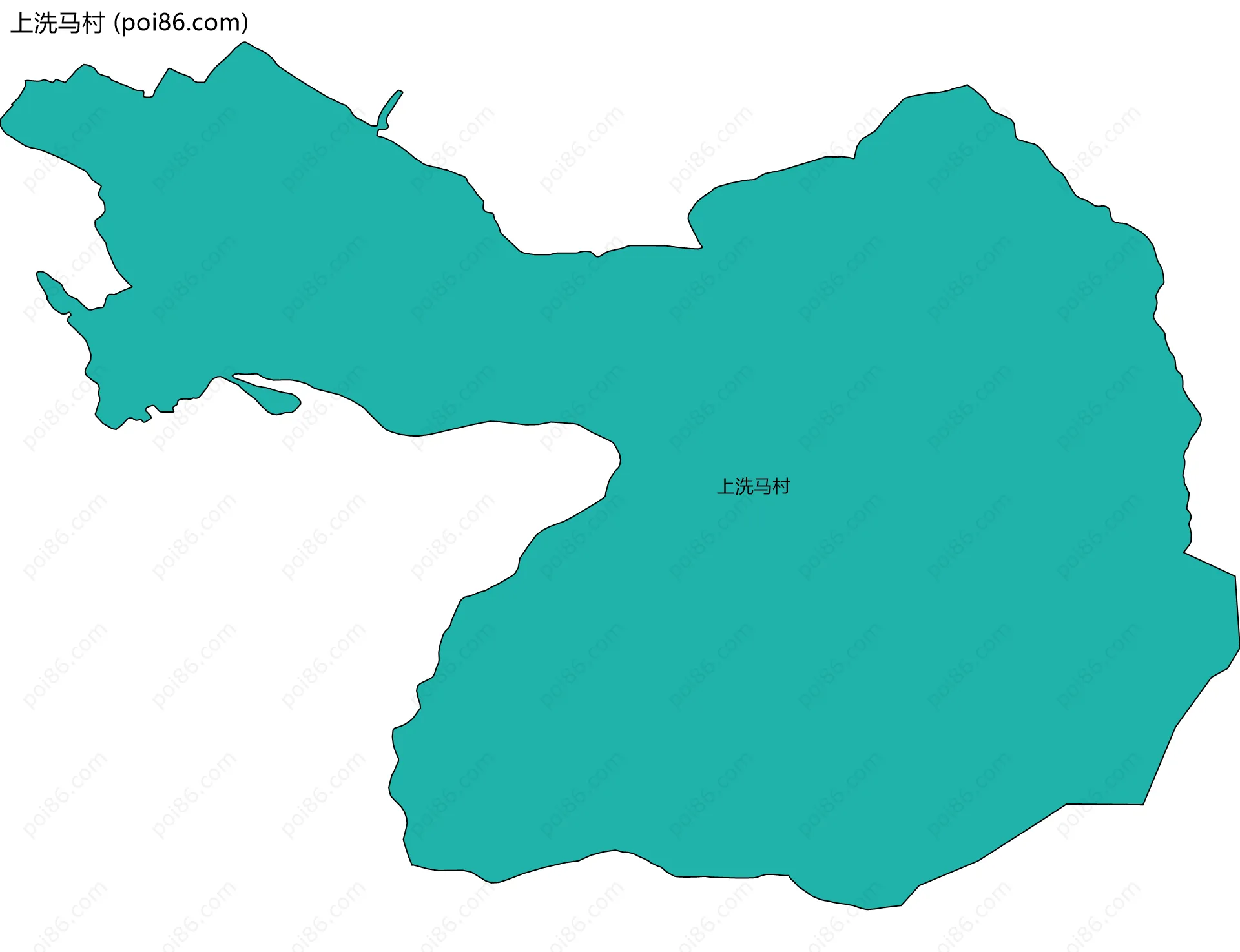 上洗马村边界地图