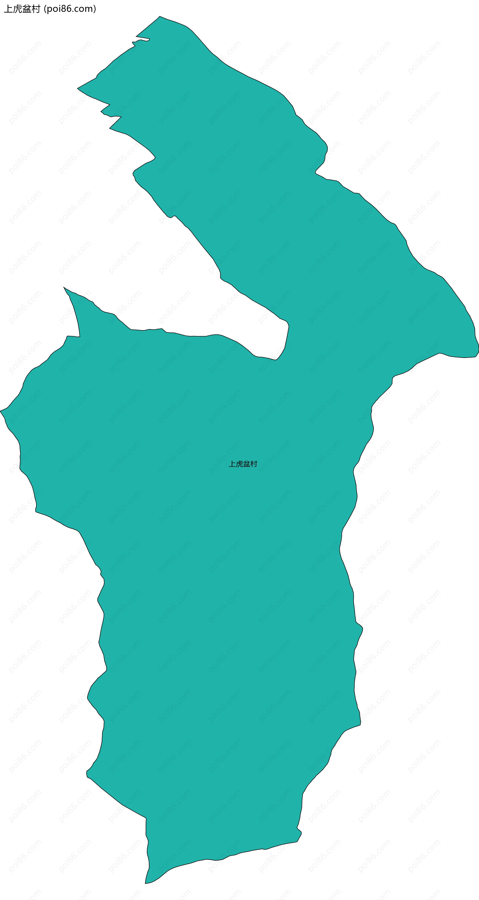 上虎盆村边界地图