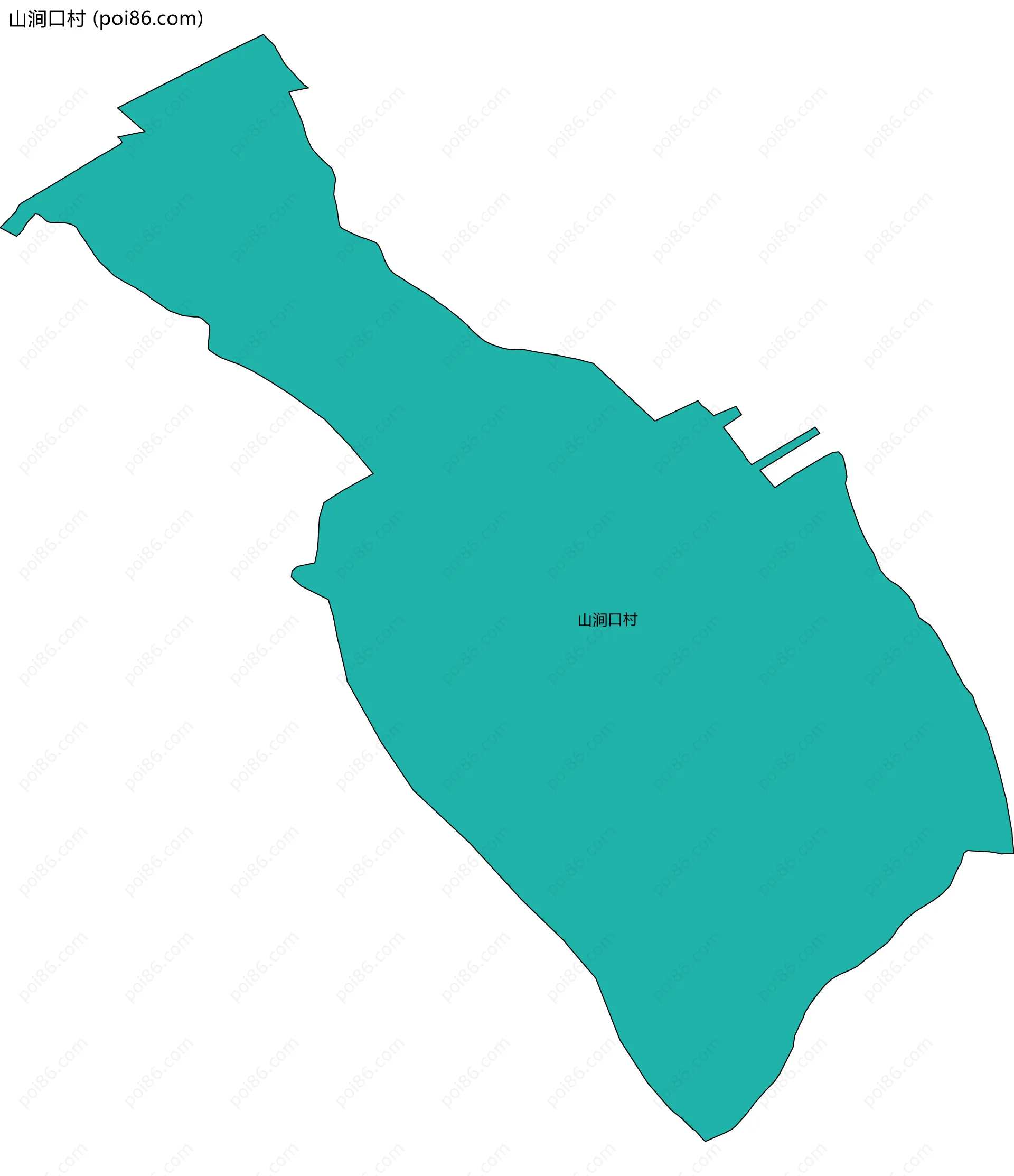 山涧口村边界地图