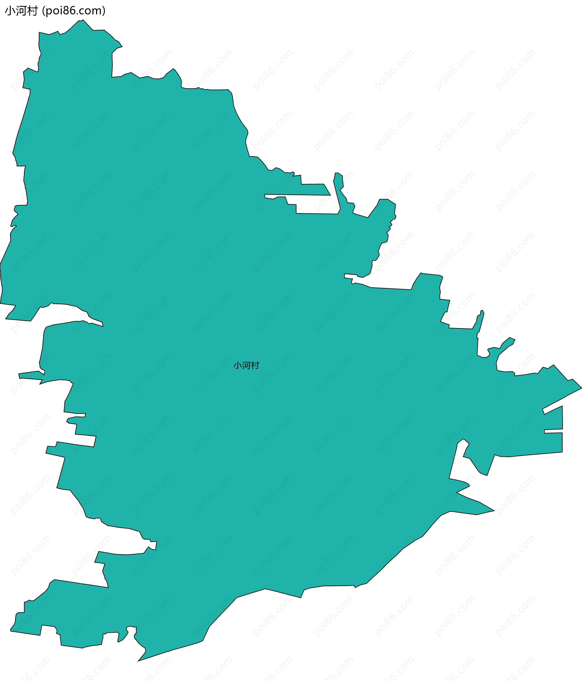 小河村边界地图