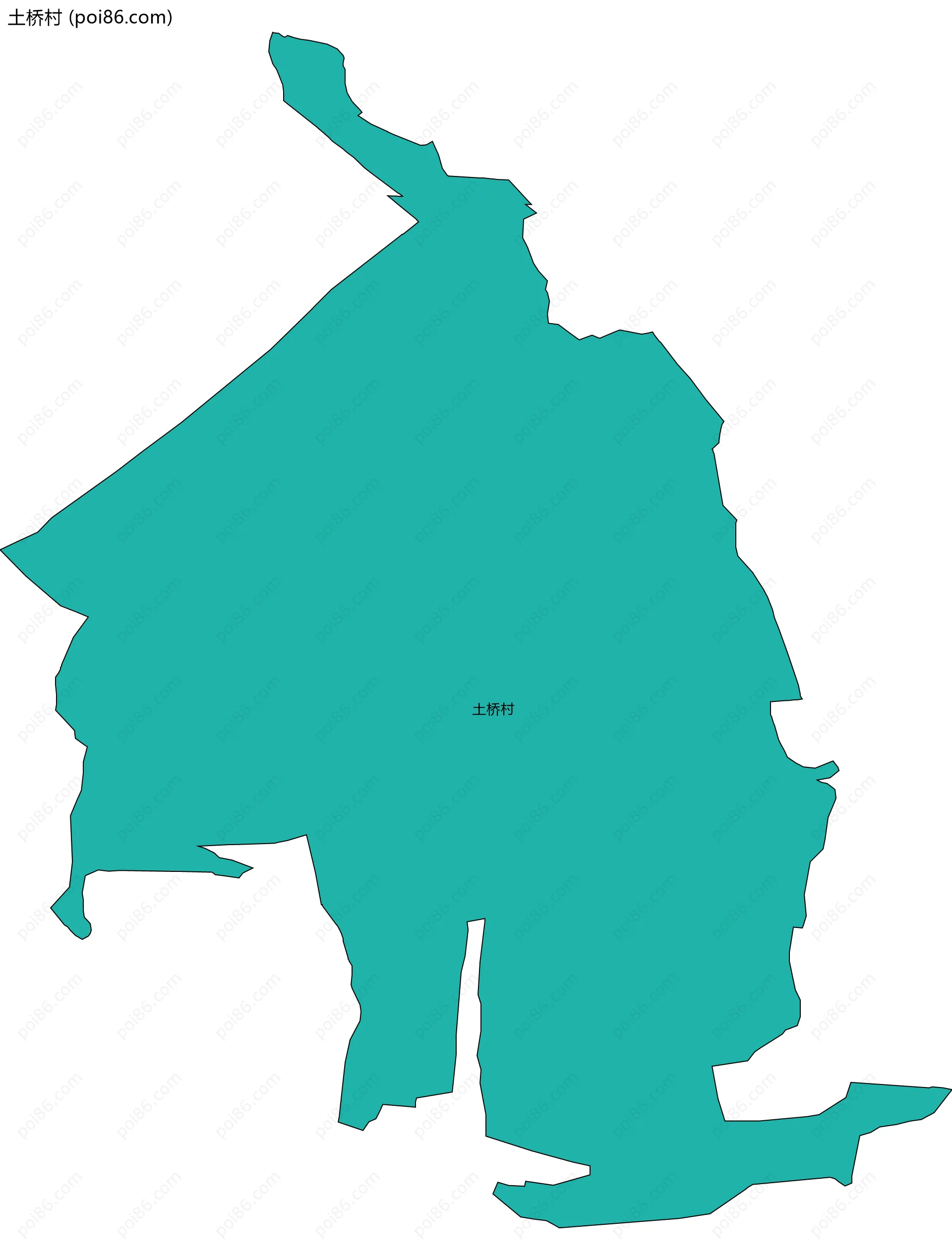 土桥村边界地图