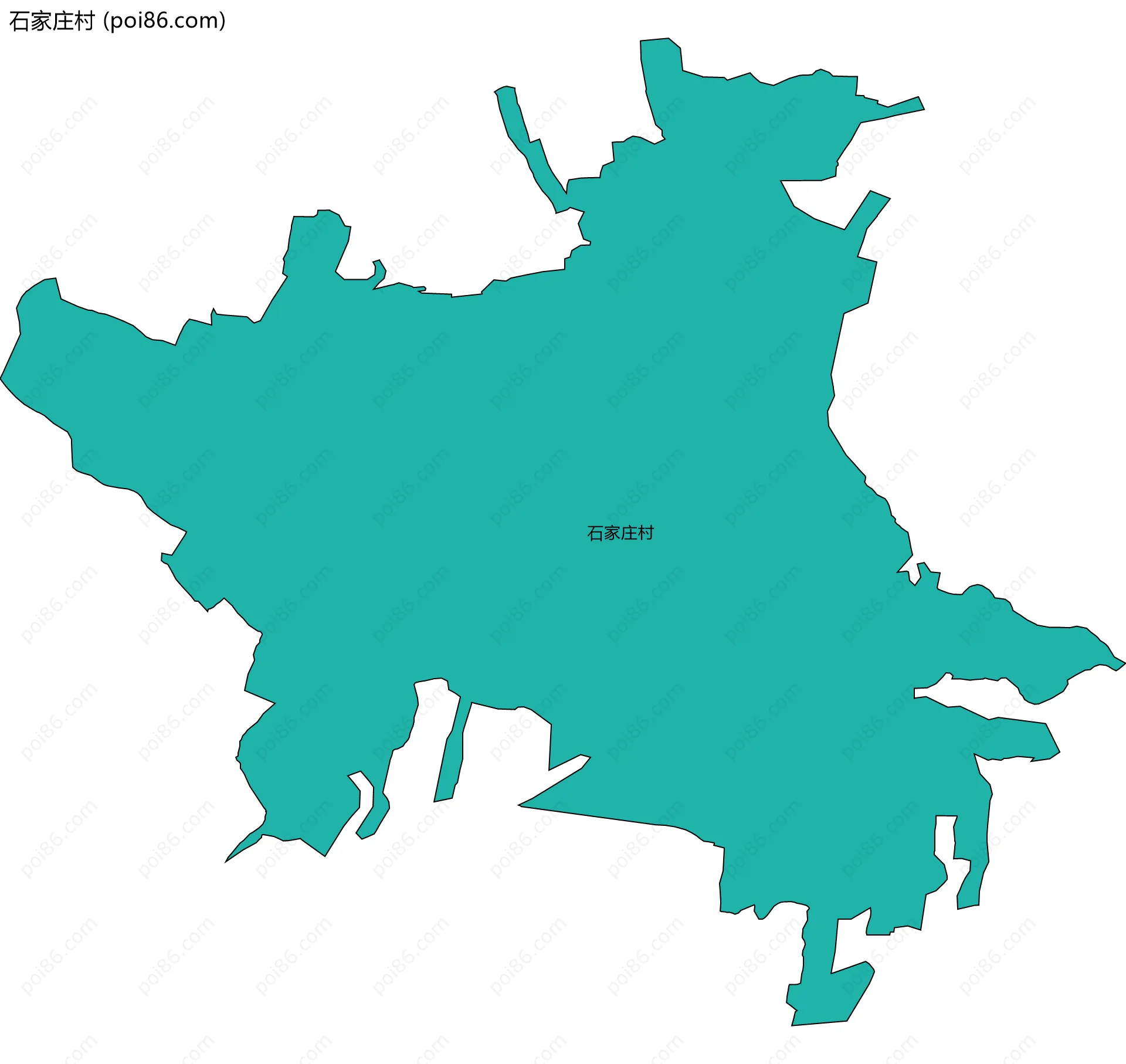 石家庄村边界地图