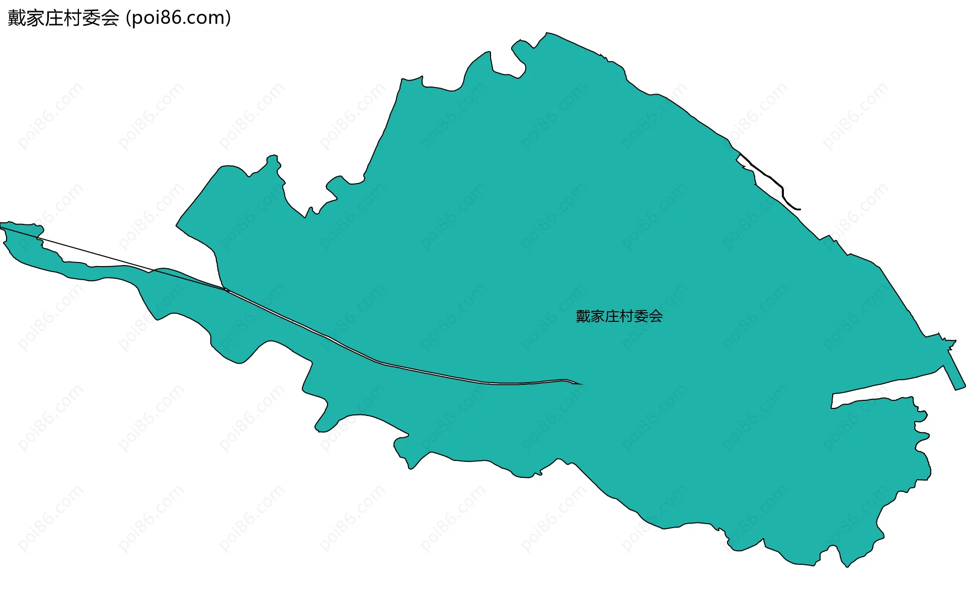 戴家庄村委会边界地图