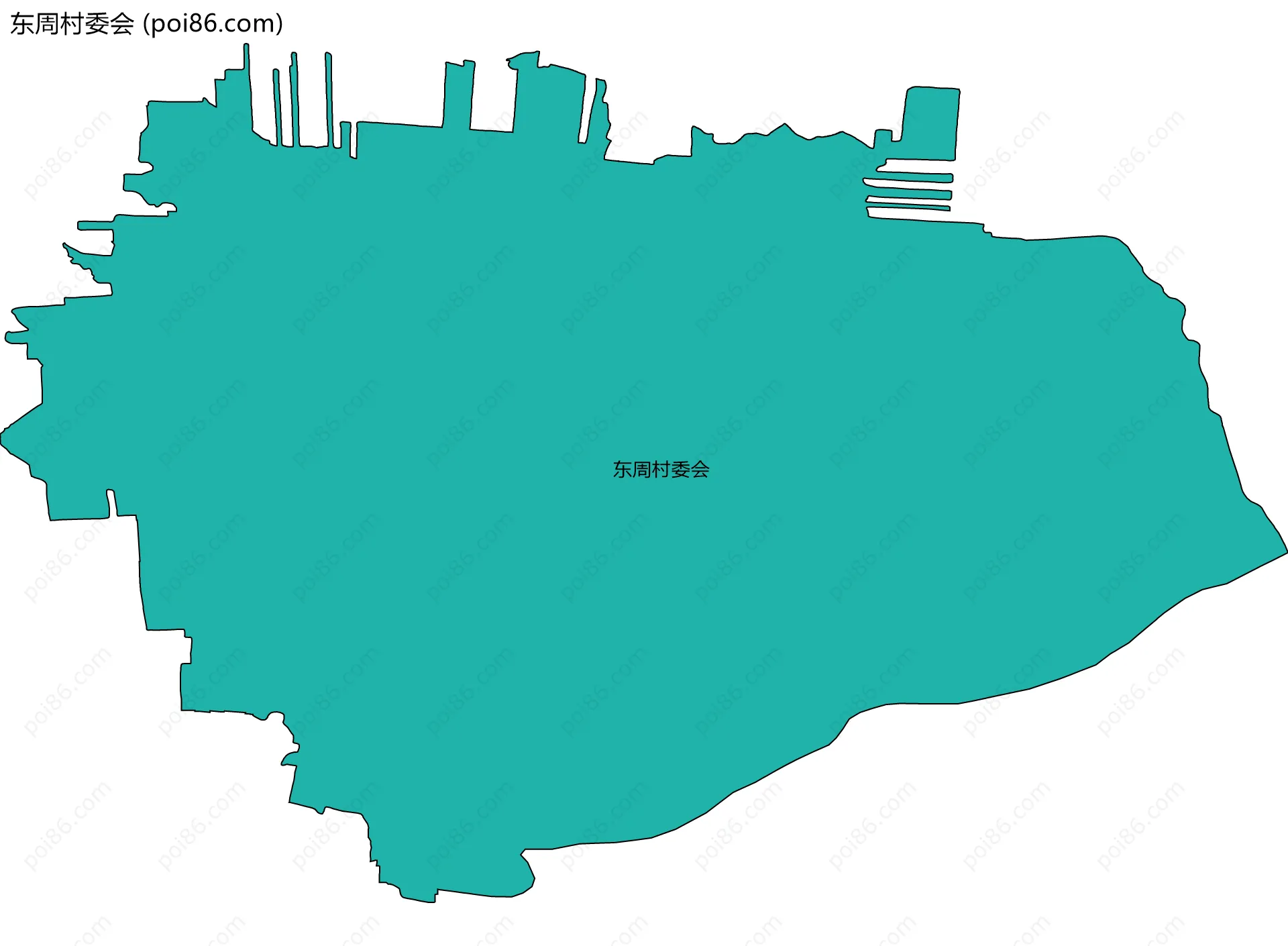 东周村委会边界地图