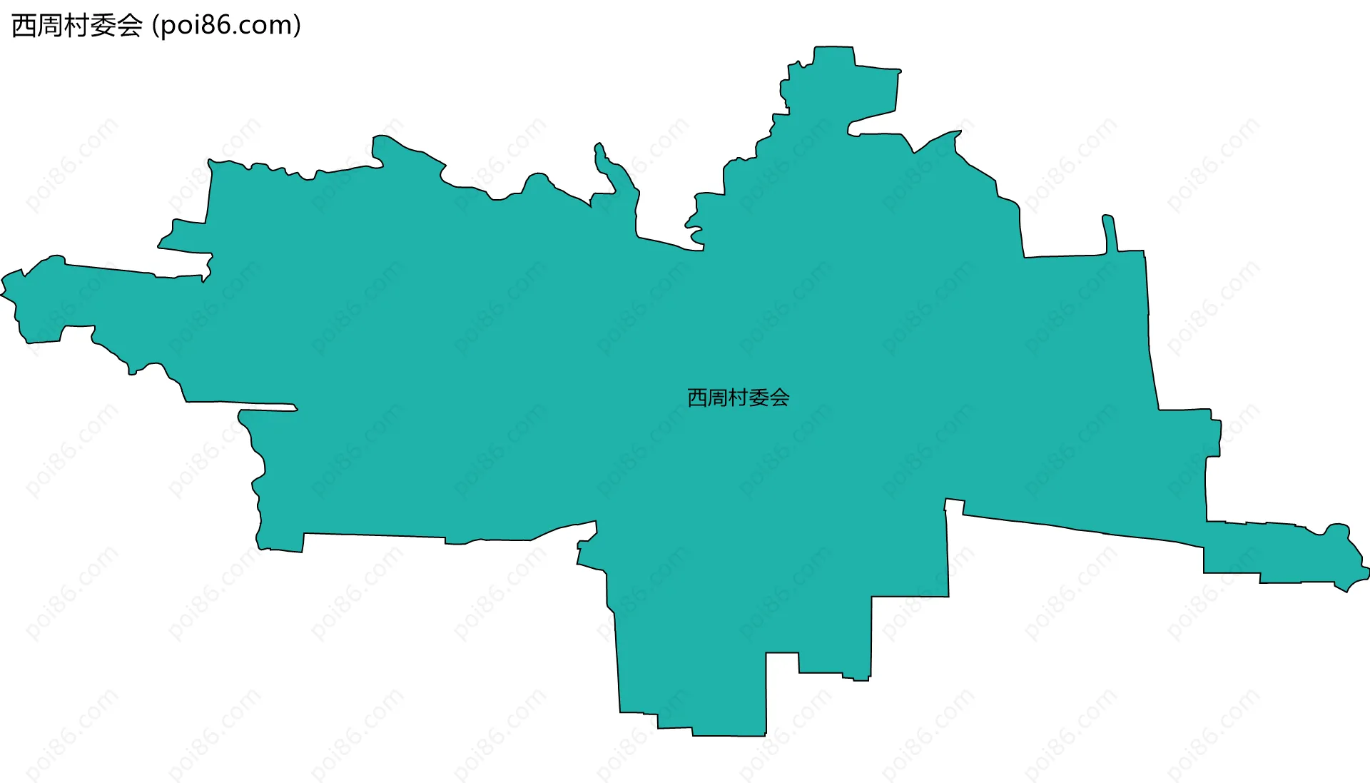 西周村委会边界地图