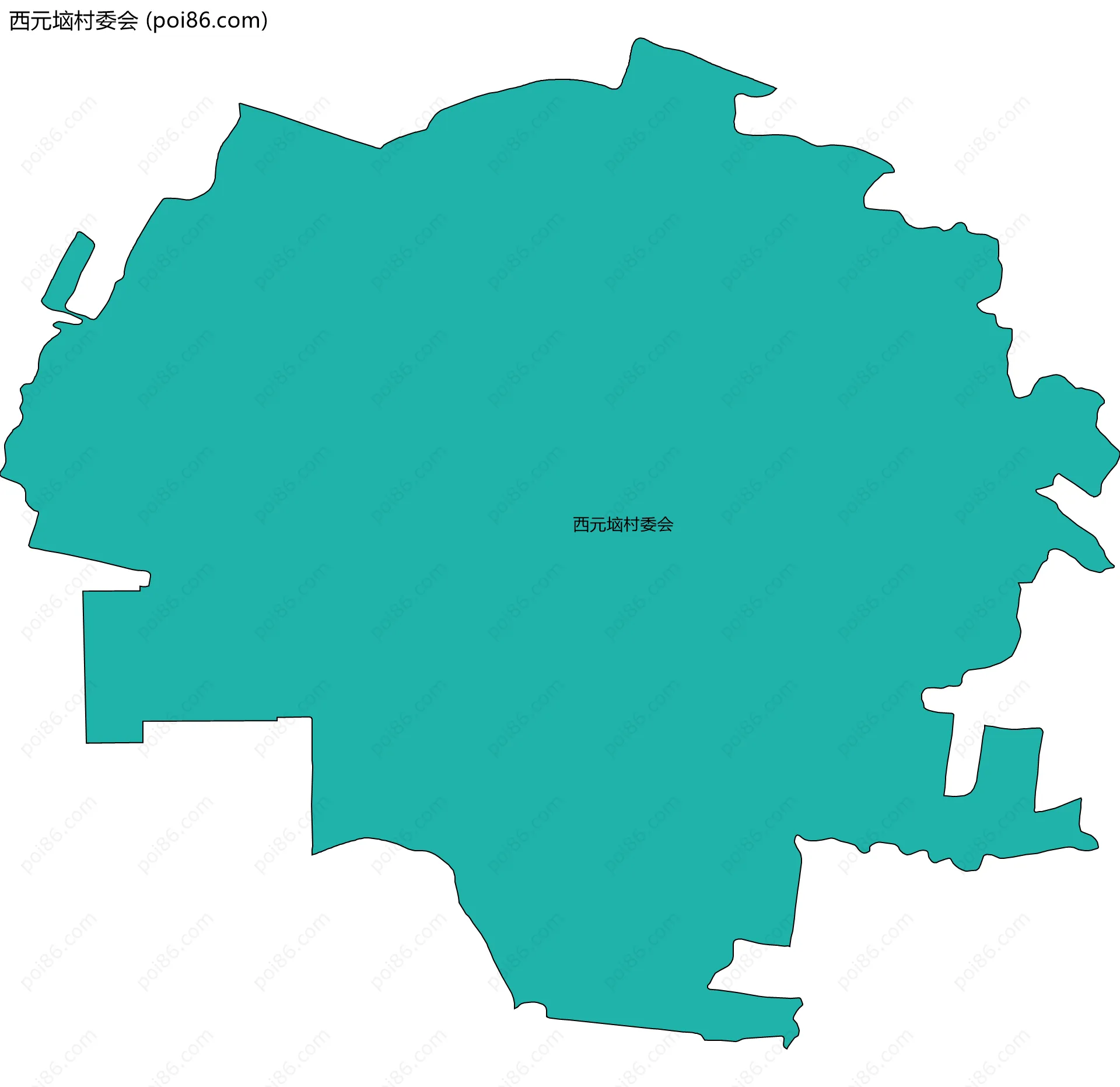 西元垴村委会边界地图
