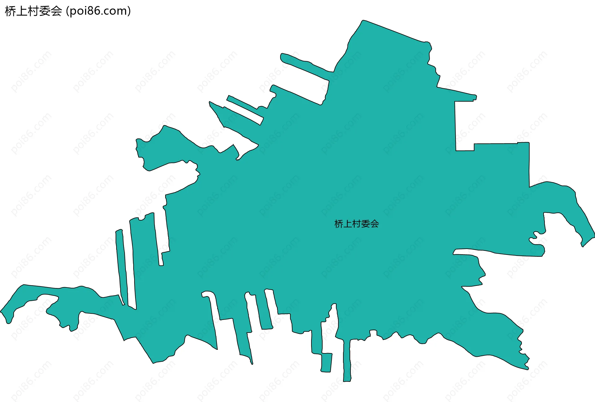桥上村委会边界地图