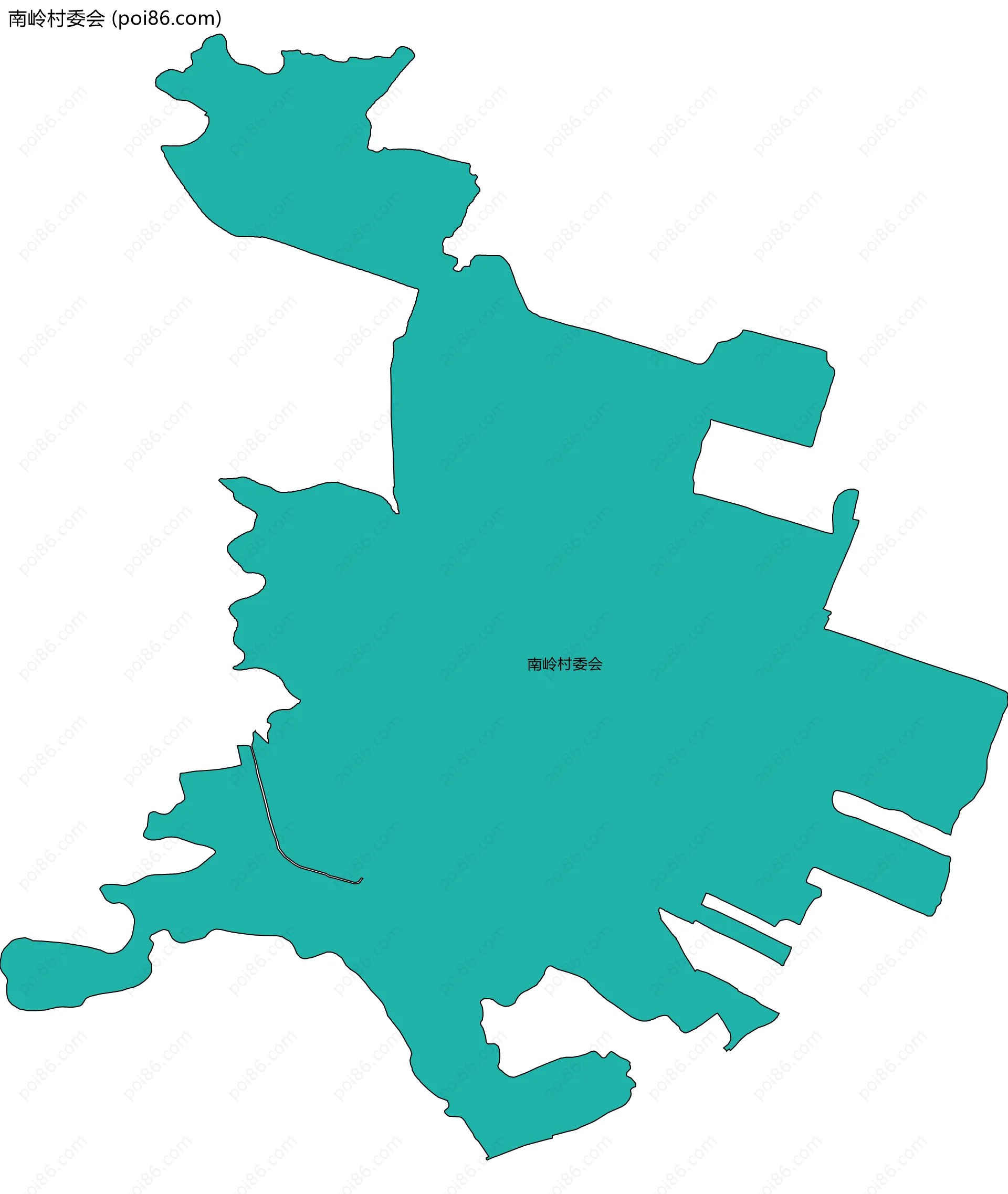 南岭村委会边界地图