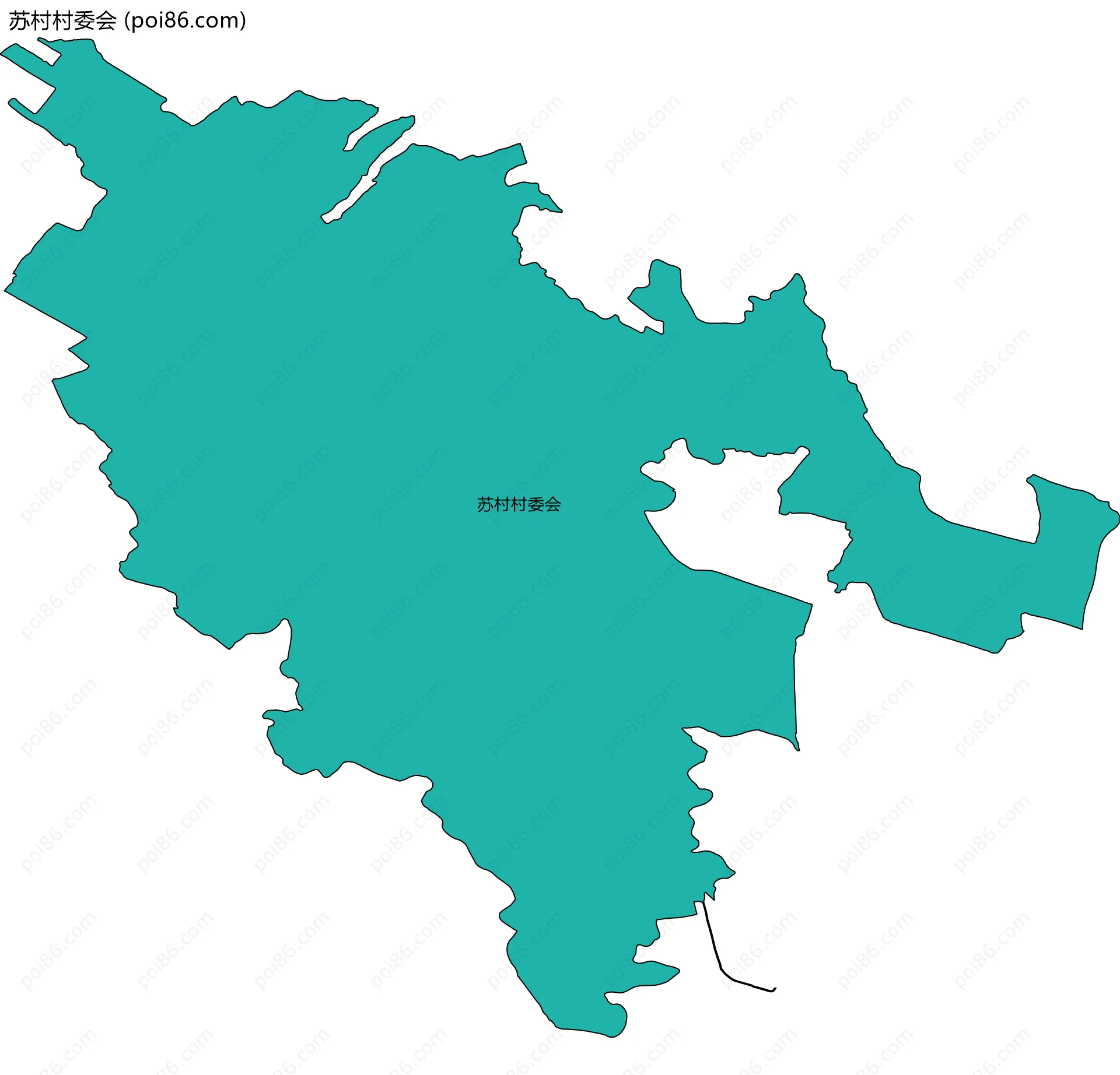 苏村村委会边界地图
