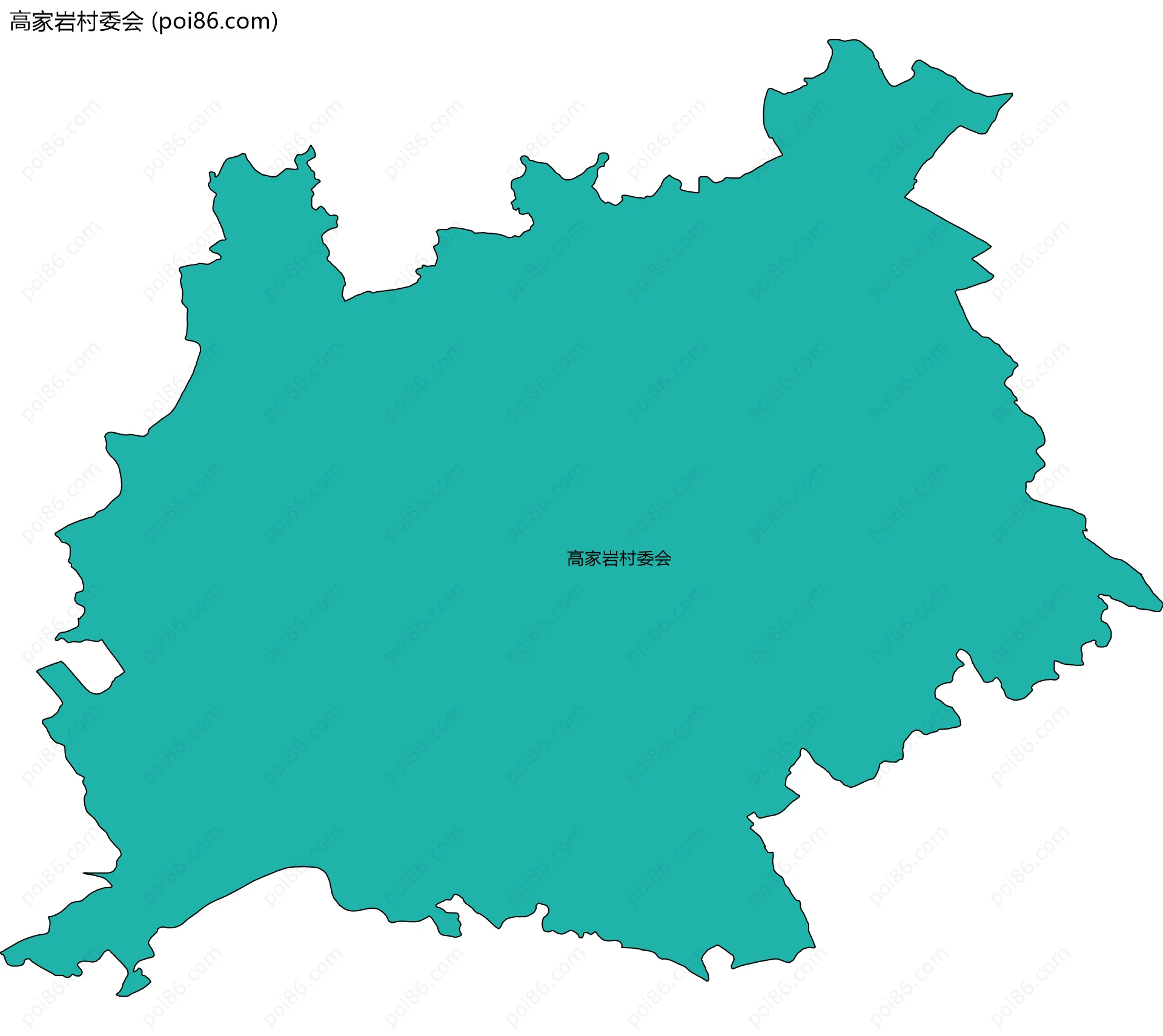 高家岩村委会边界地图