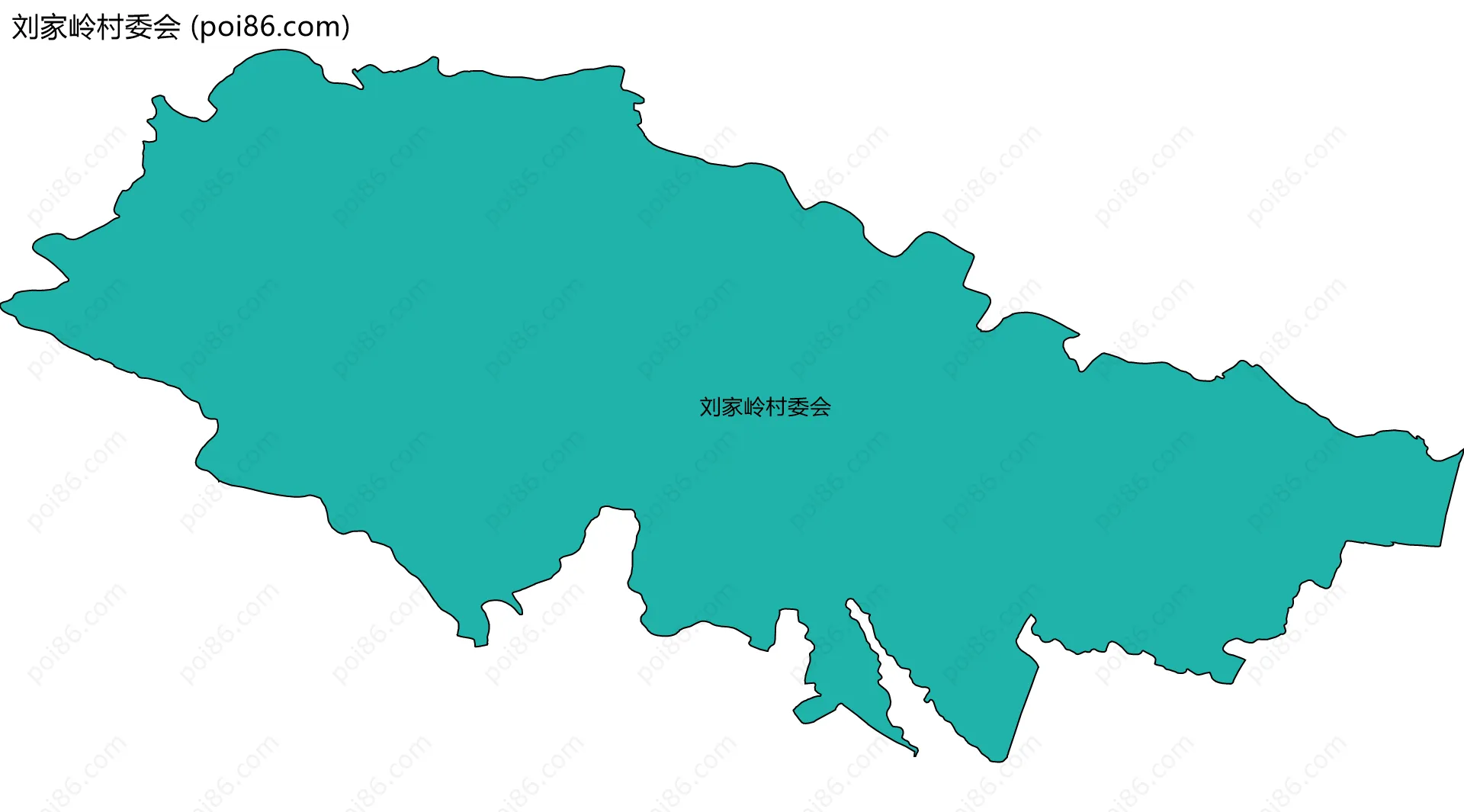 刘家岭村委会边界地图