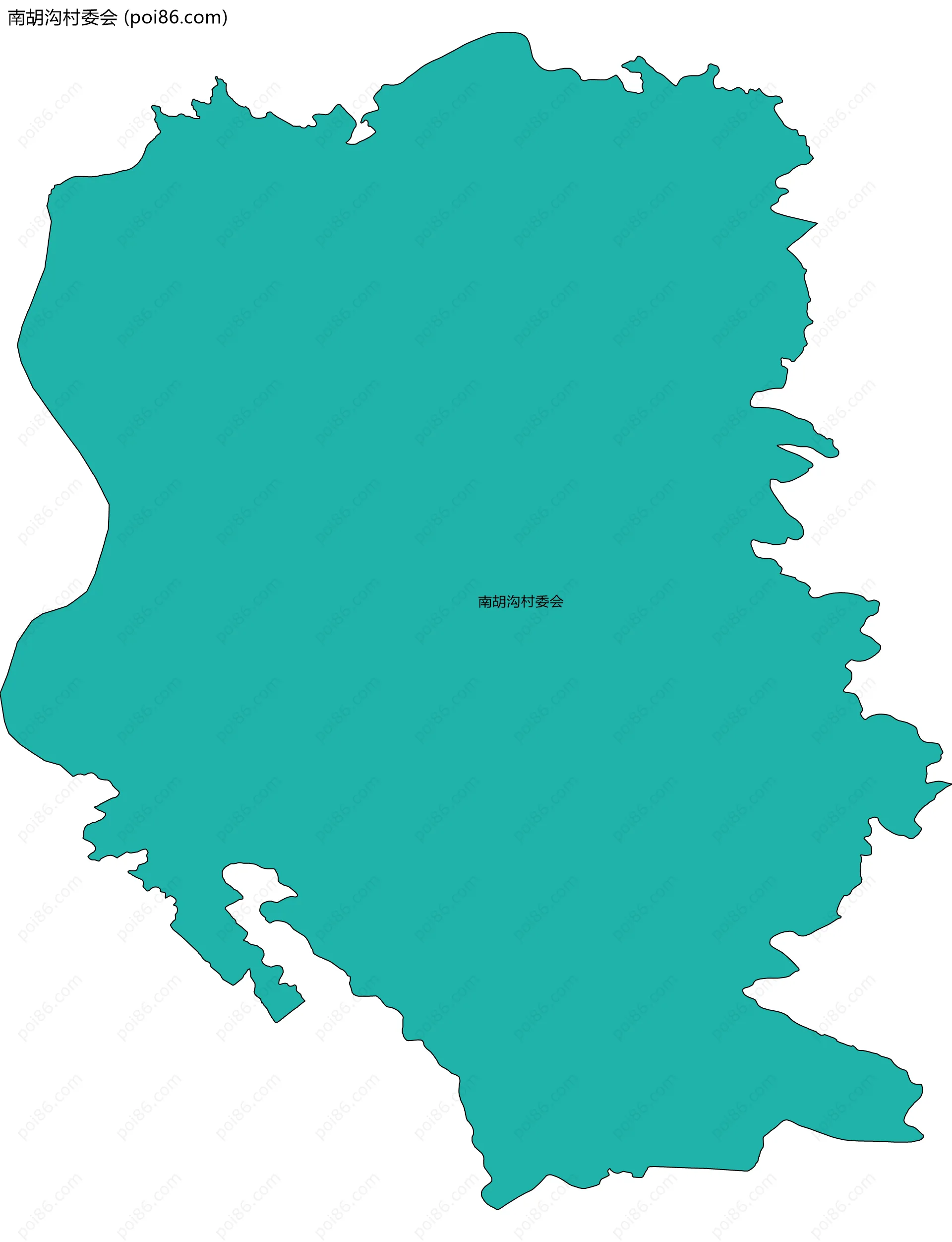 南胡沟村委会边界地图