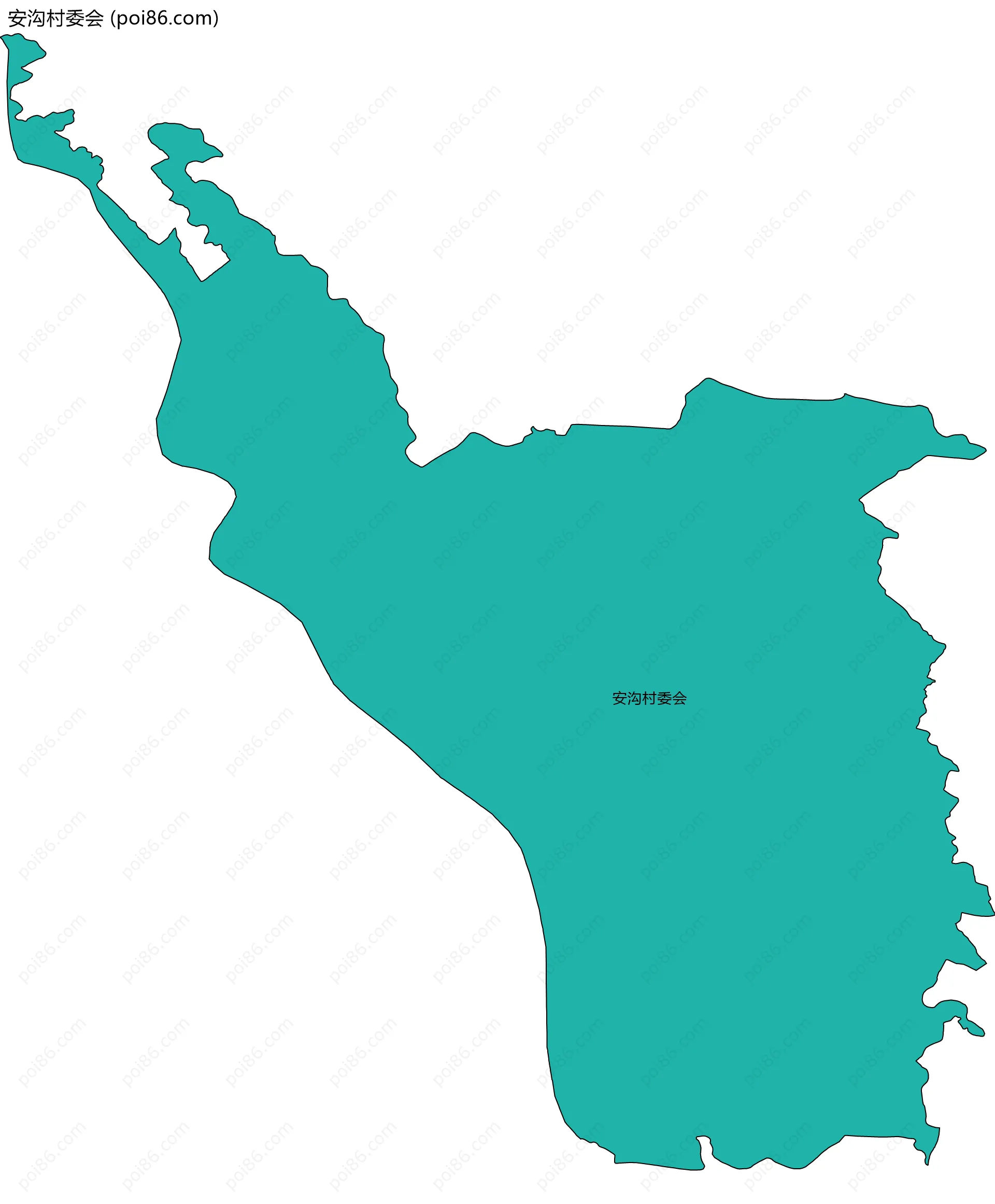 安沟村委会边界地图