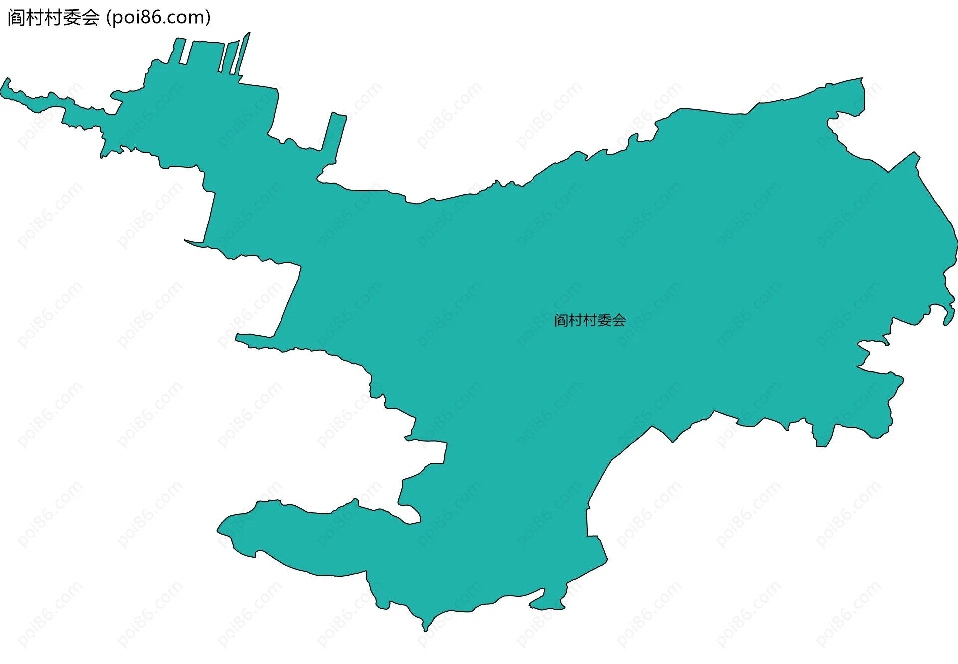 阎村村委会边界地图