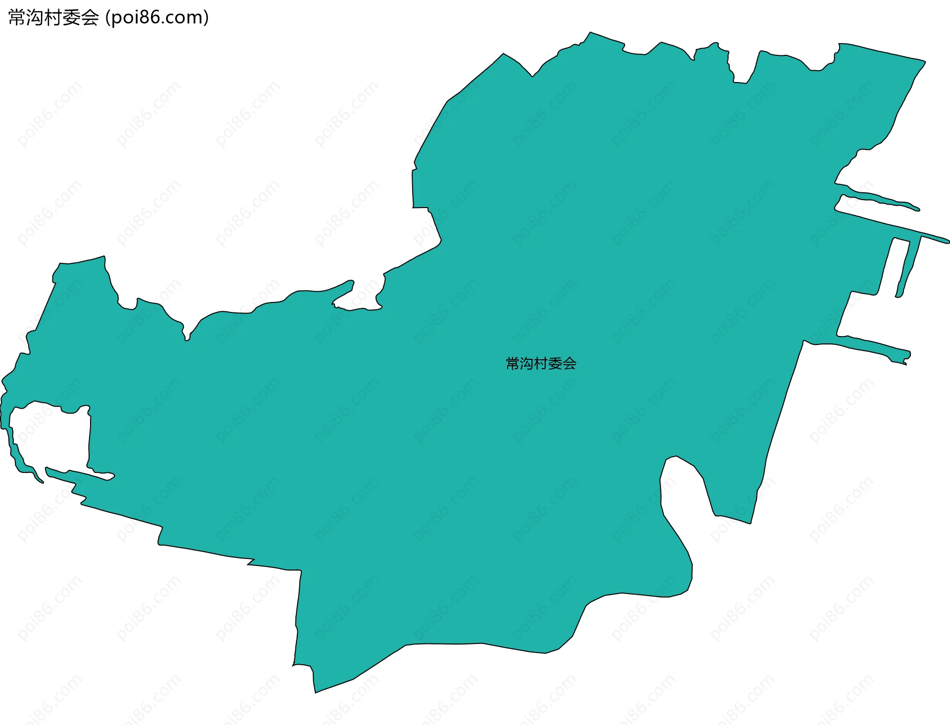 常沟村委会边界地图