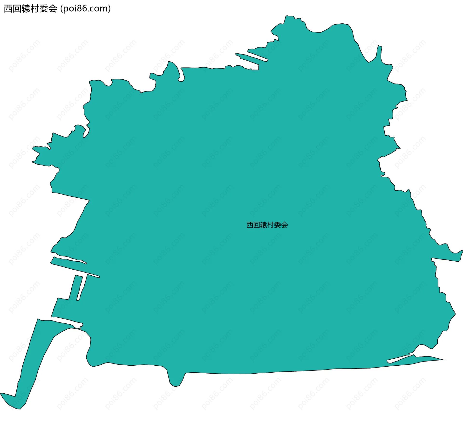 西回辕村委会边界地图
