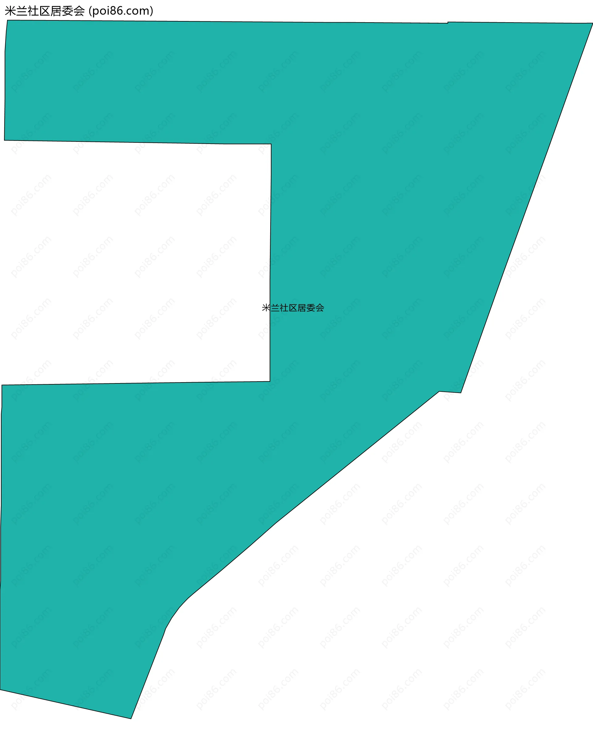 米兰社区居委会边界地图