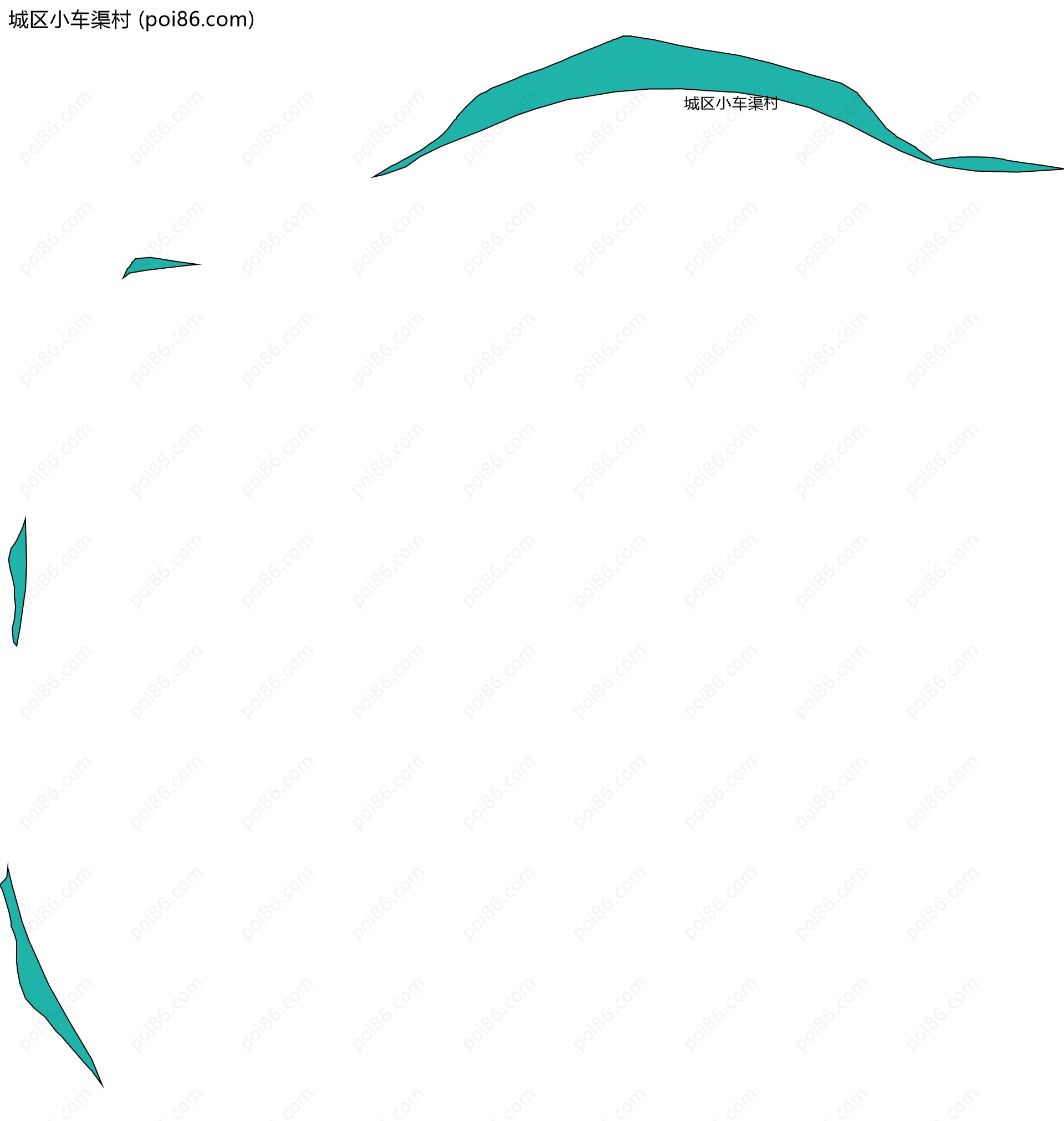 城区小车渠村边界地图