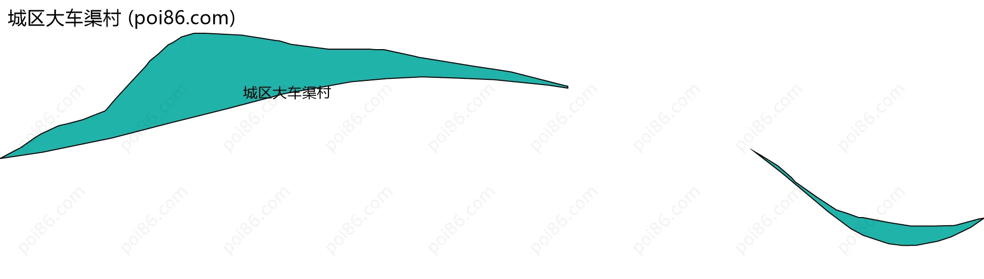 城区大车渠村边界地图