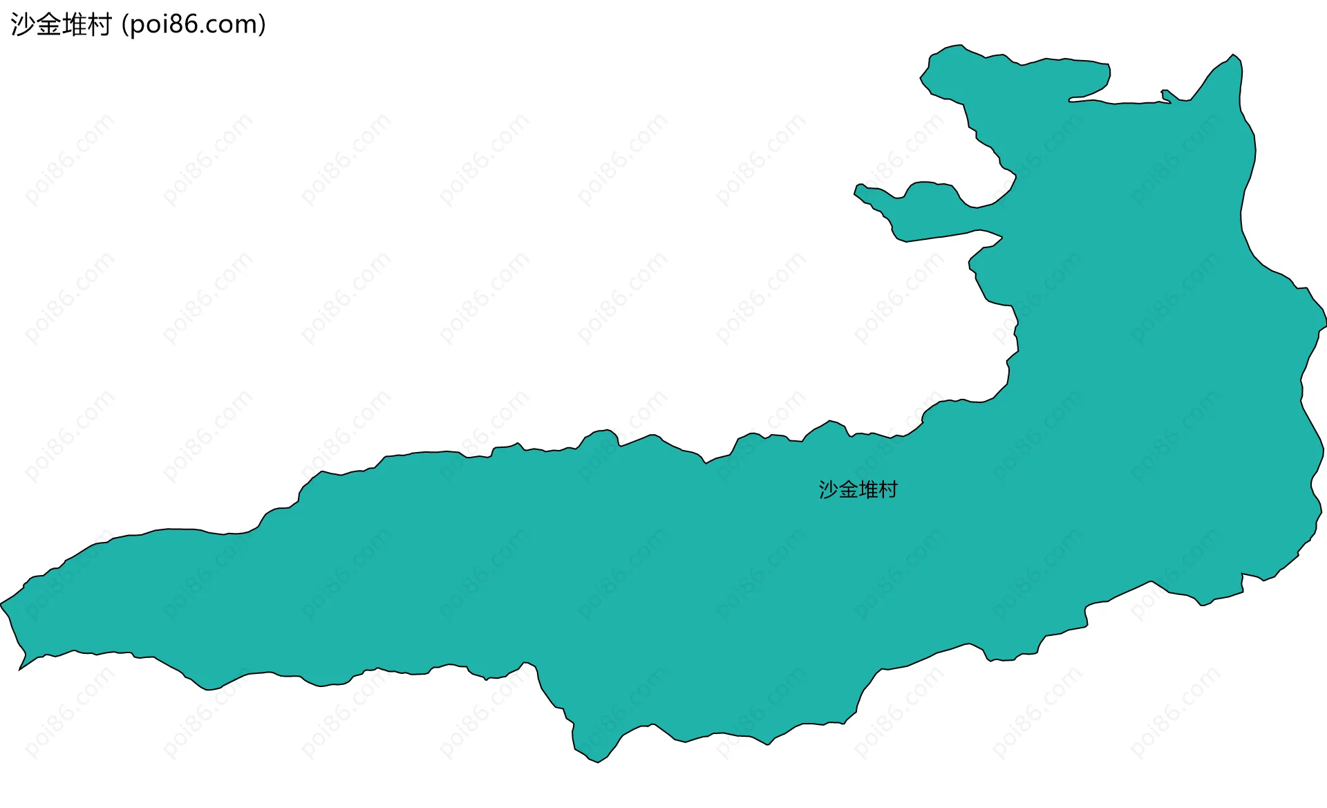 沙金堆村边界地图