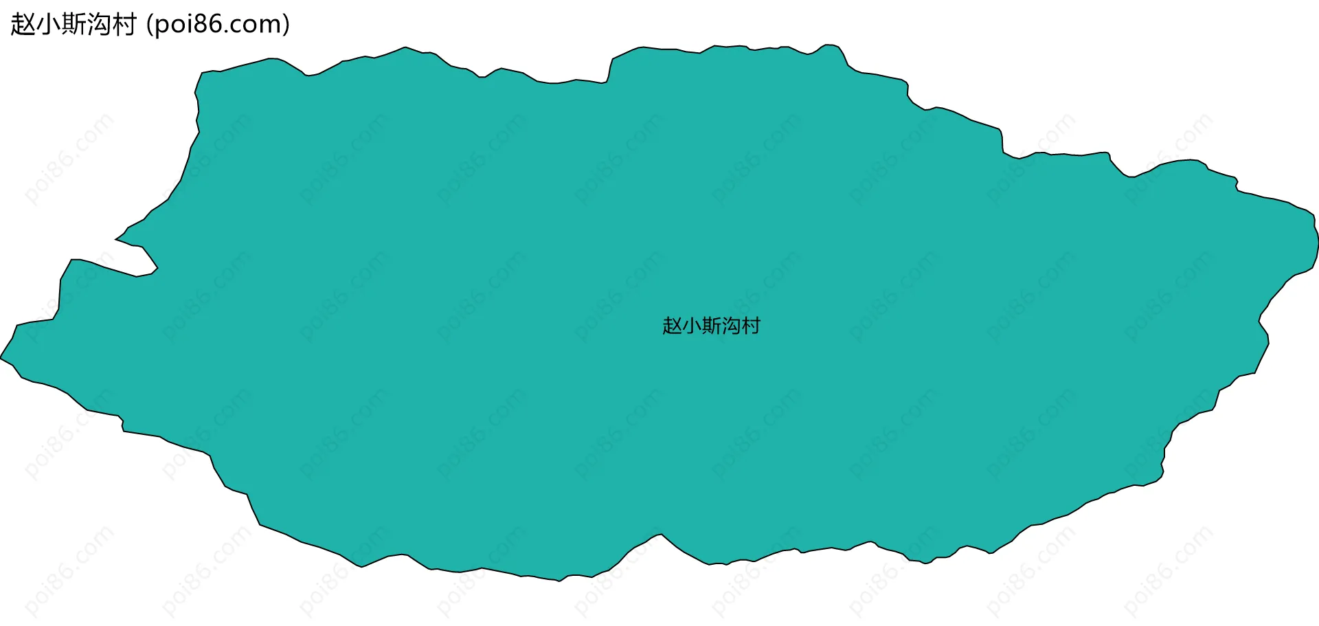 赵小斯沟村边界地图
