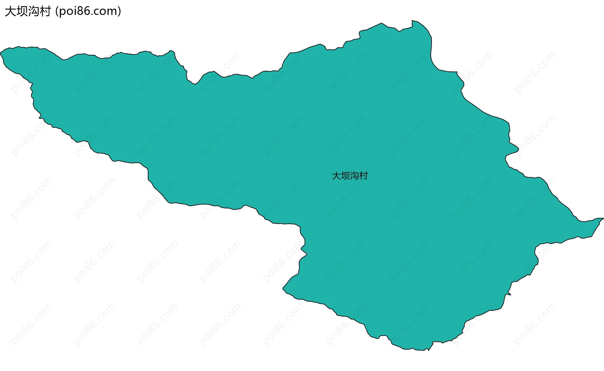 大坝沟村边界地图