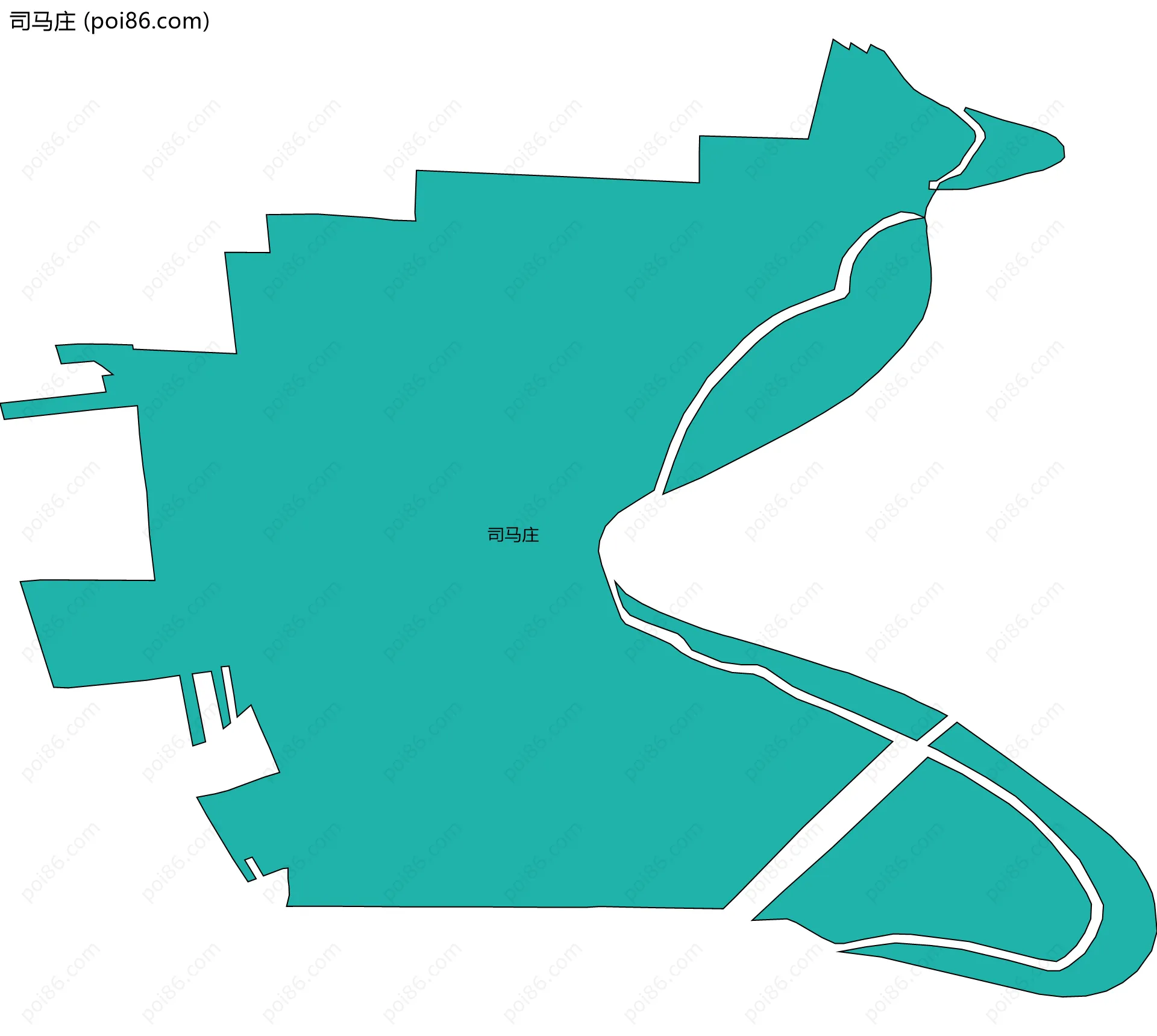 司马庄边界地图