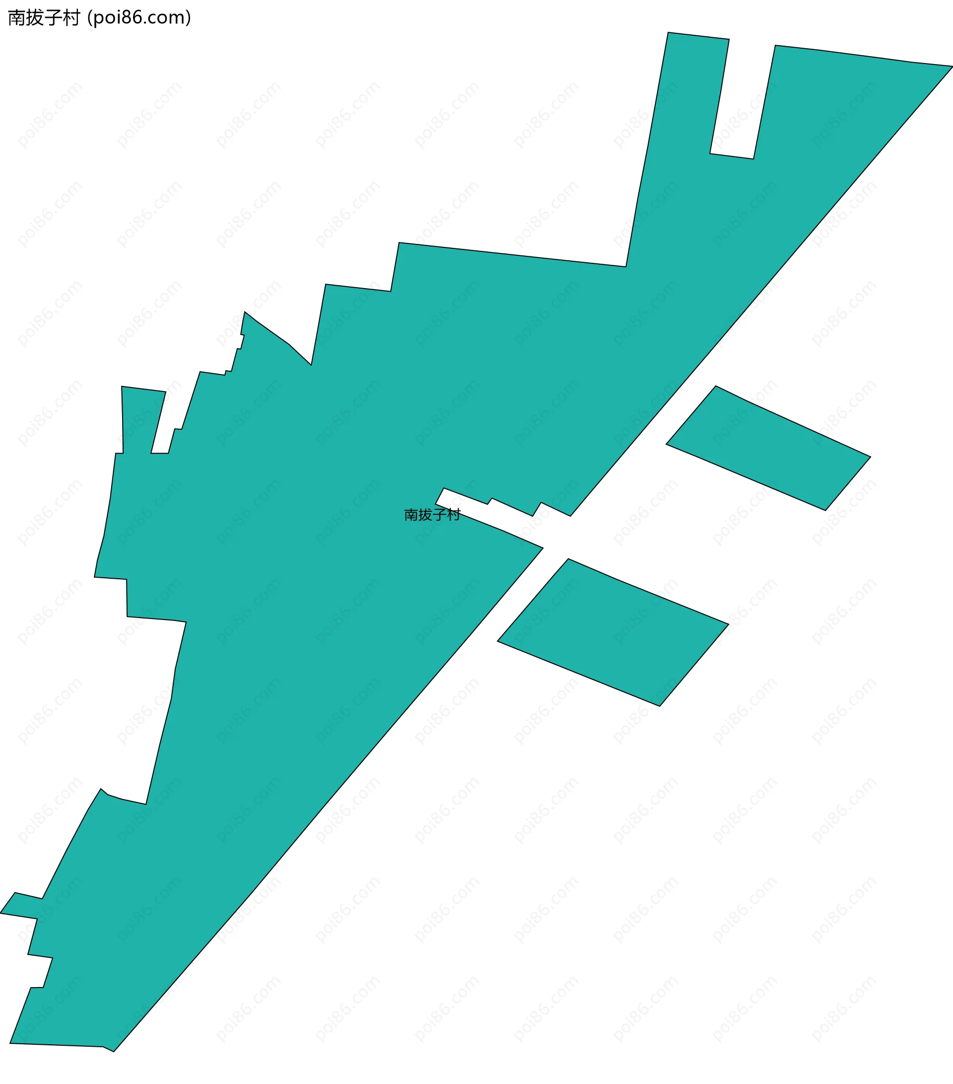 南拔子村边界地图