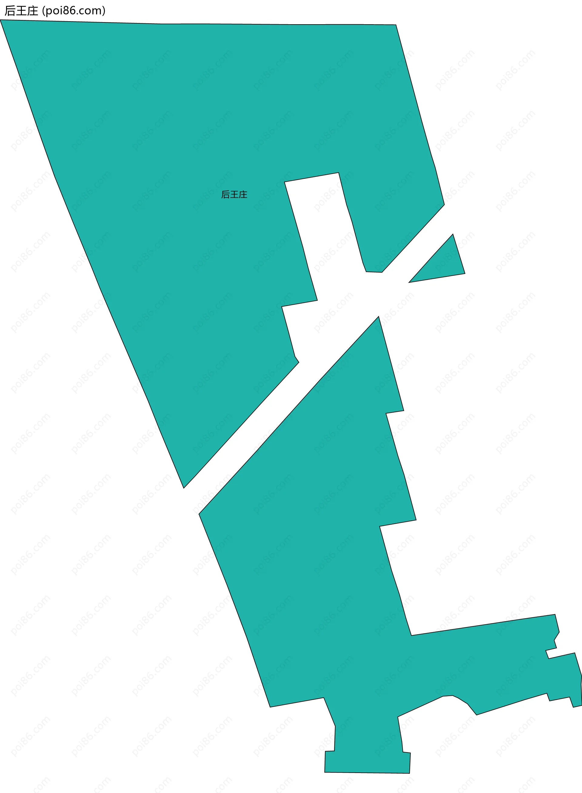 后王庄边界地图