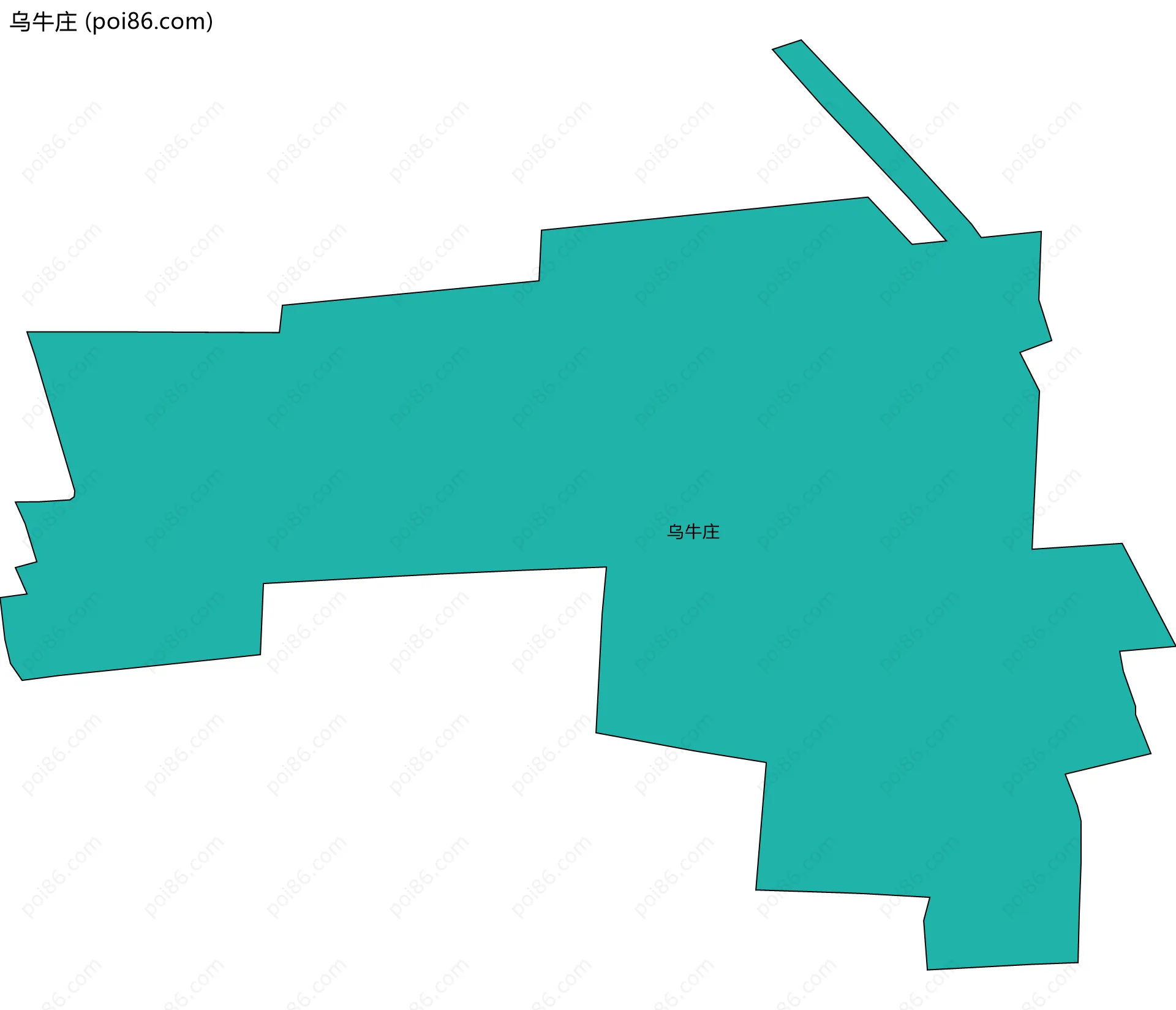 乌牛庄边界地图