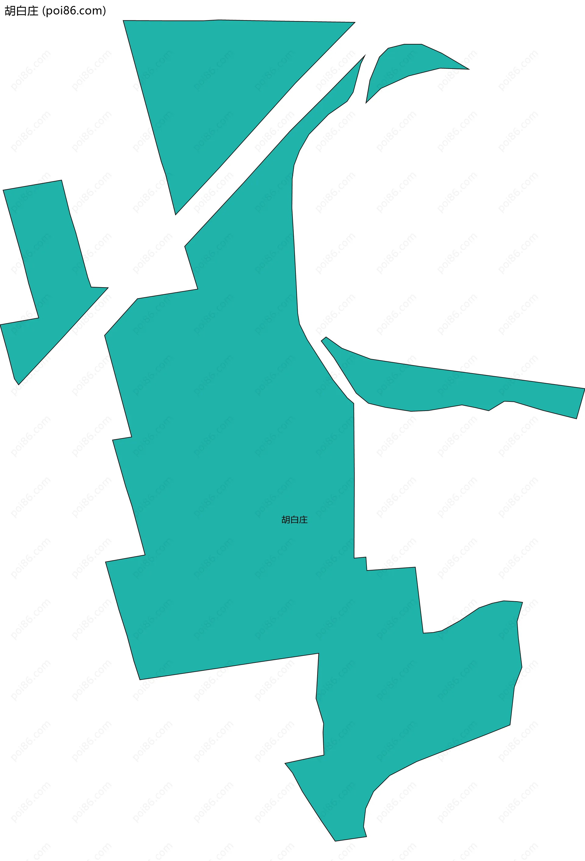 胡白庄边界地图