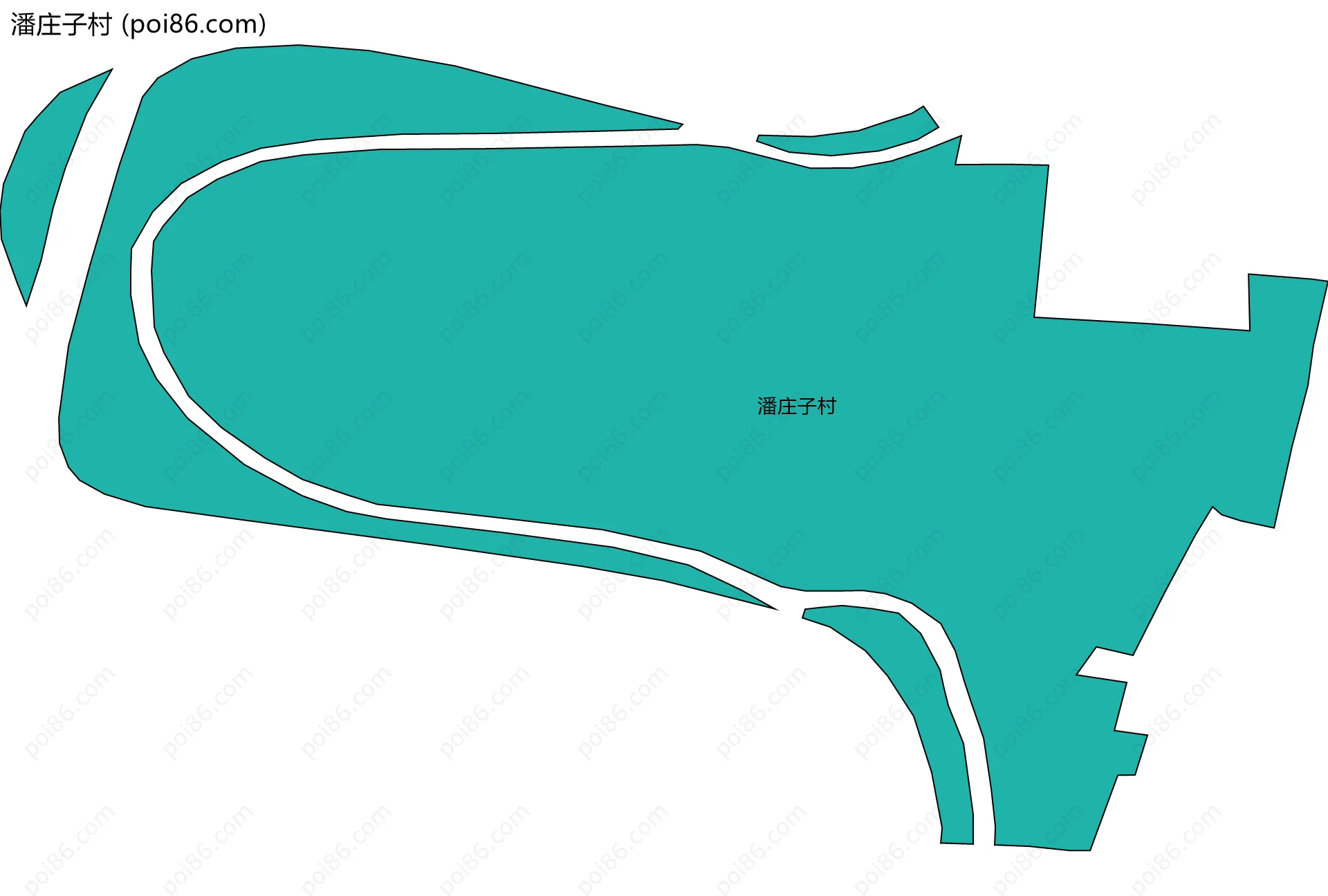 潘庄子村边界地图