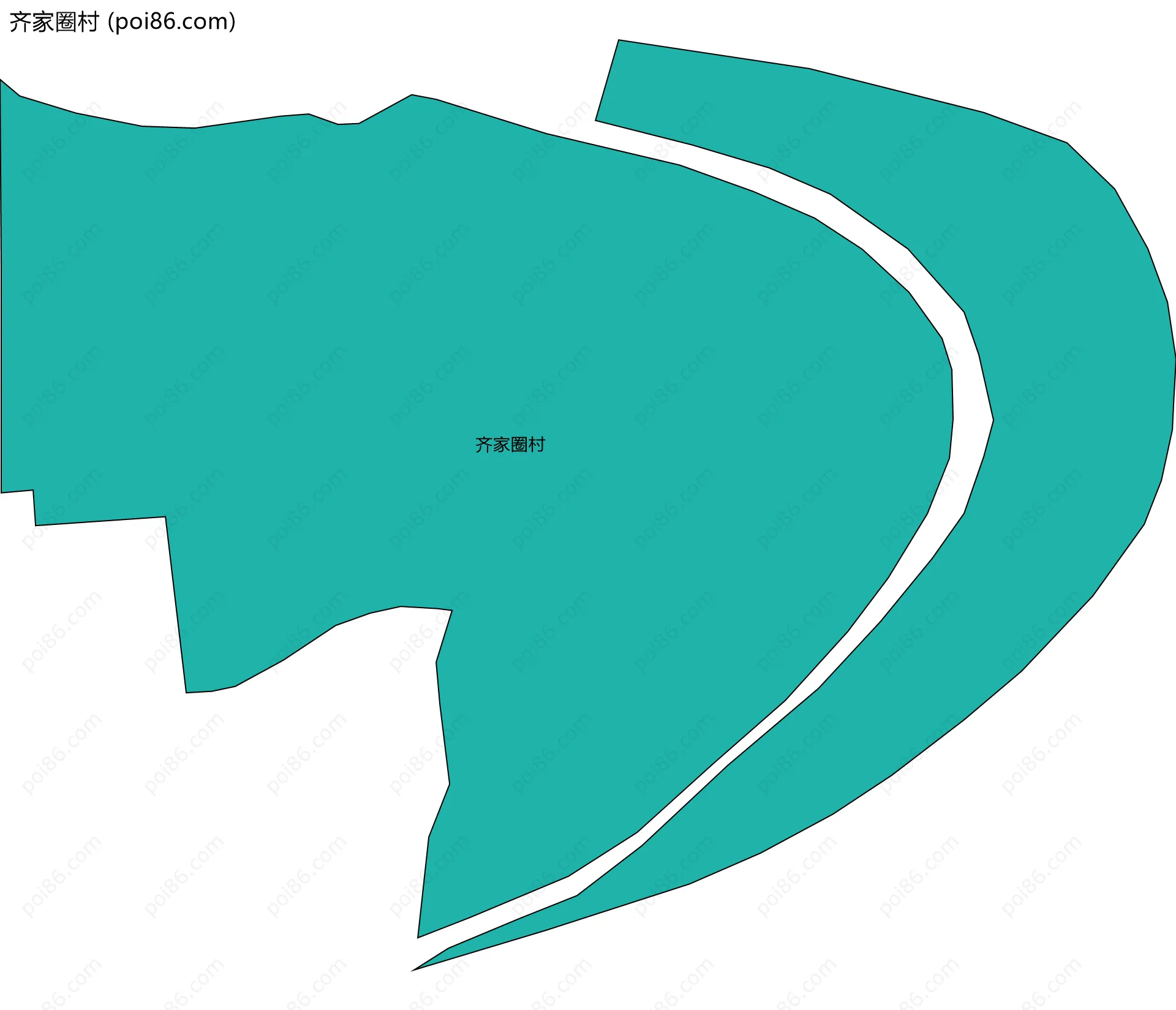 齐家圈村边界地图