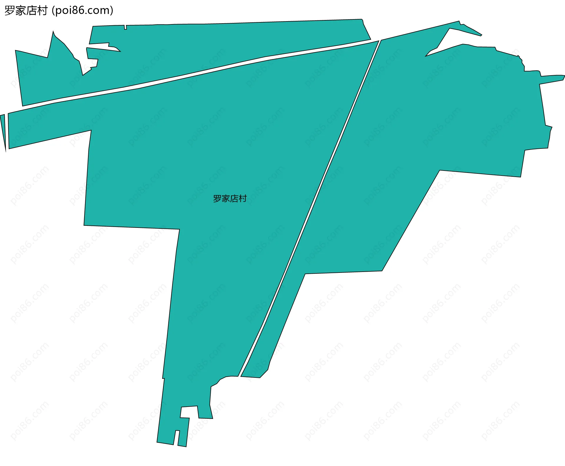 罗家店村边界地图