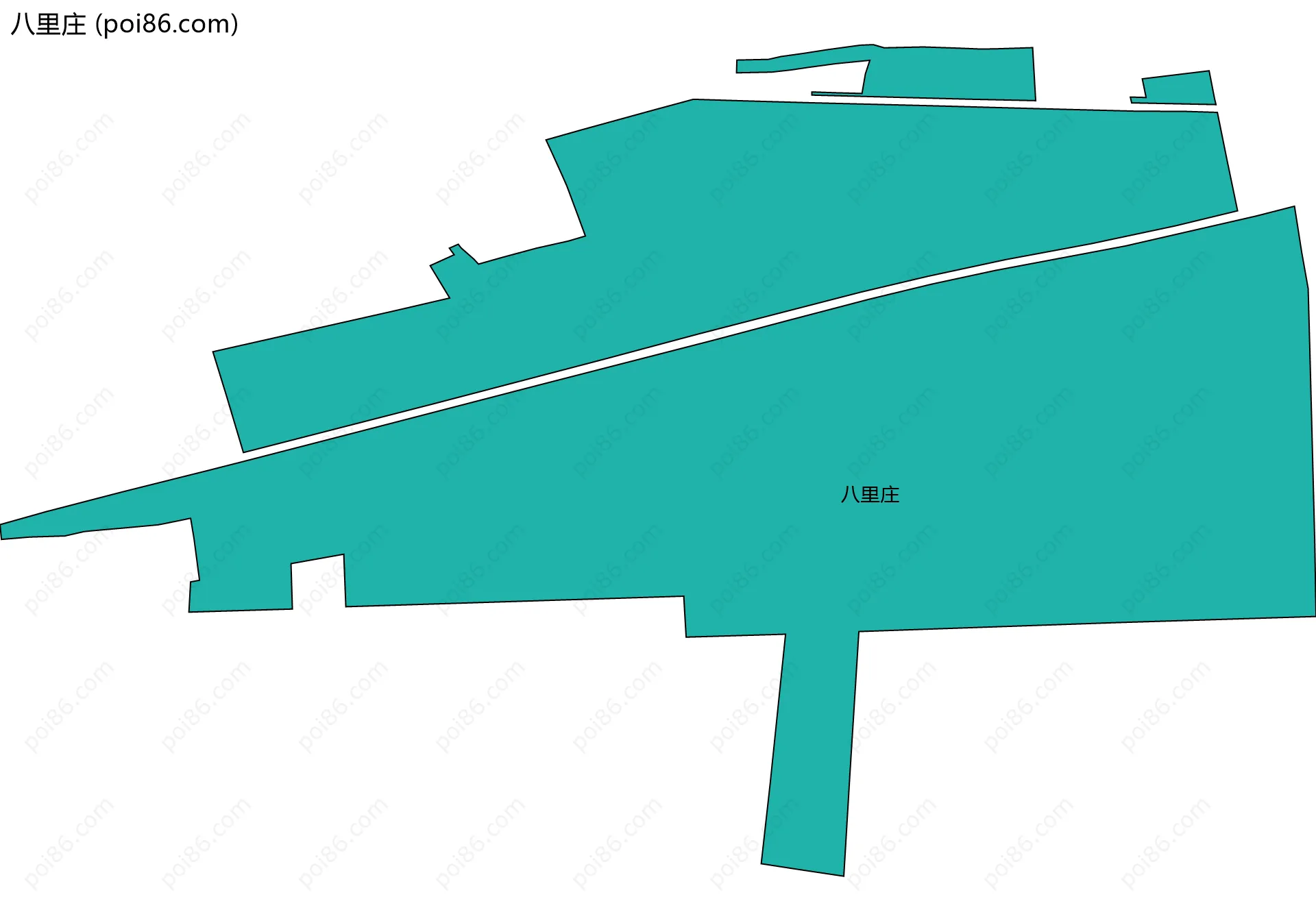 八里庄边界地图
