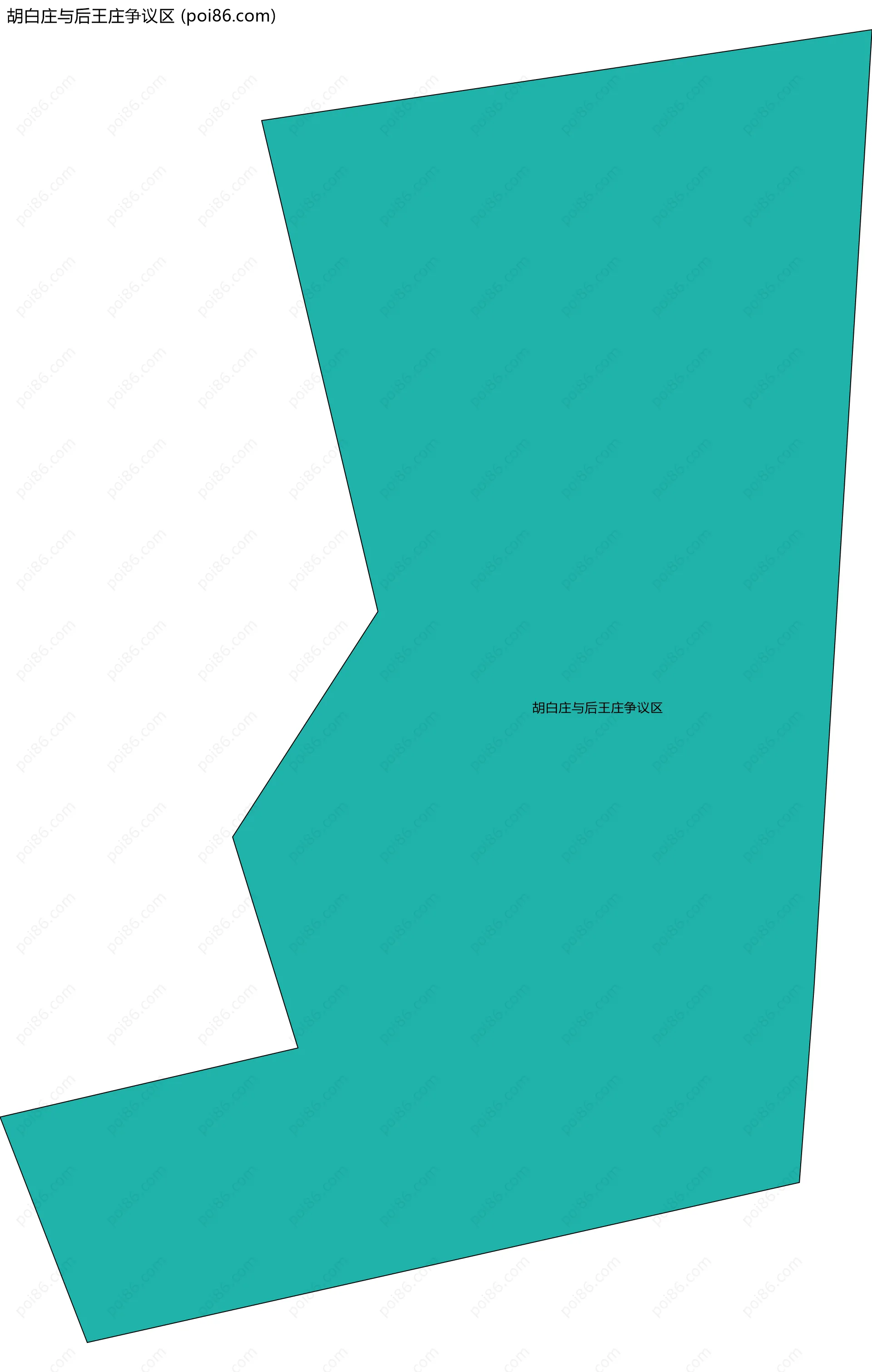 胡白庄与后王庄争议区边界地图