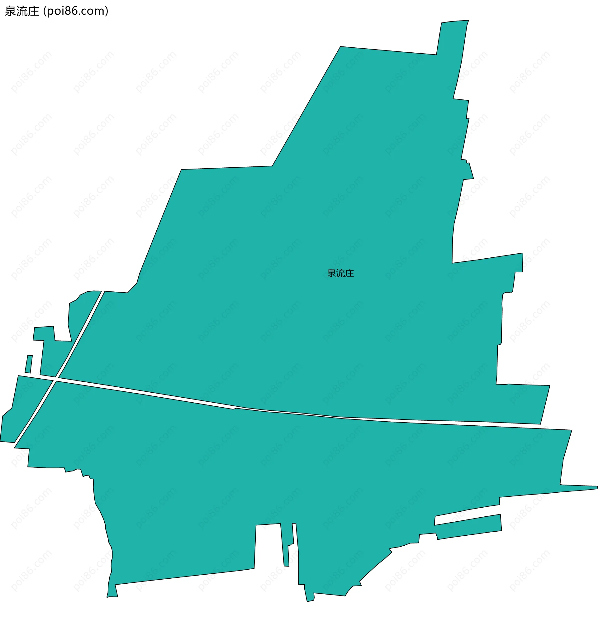 泉流庄边界地图