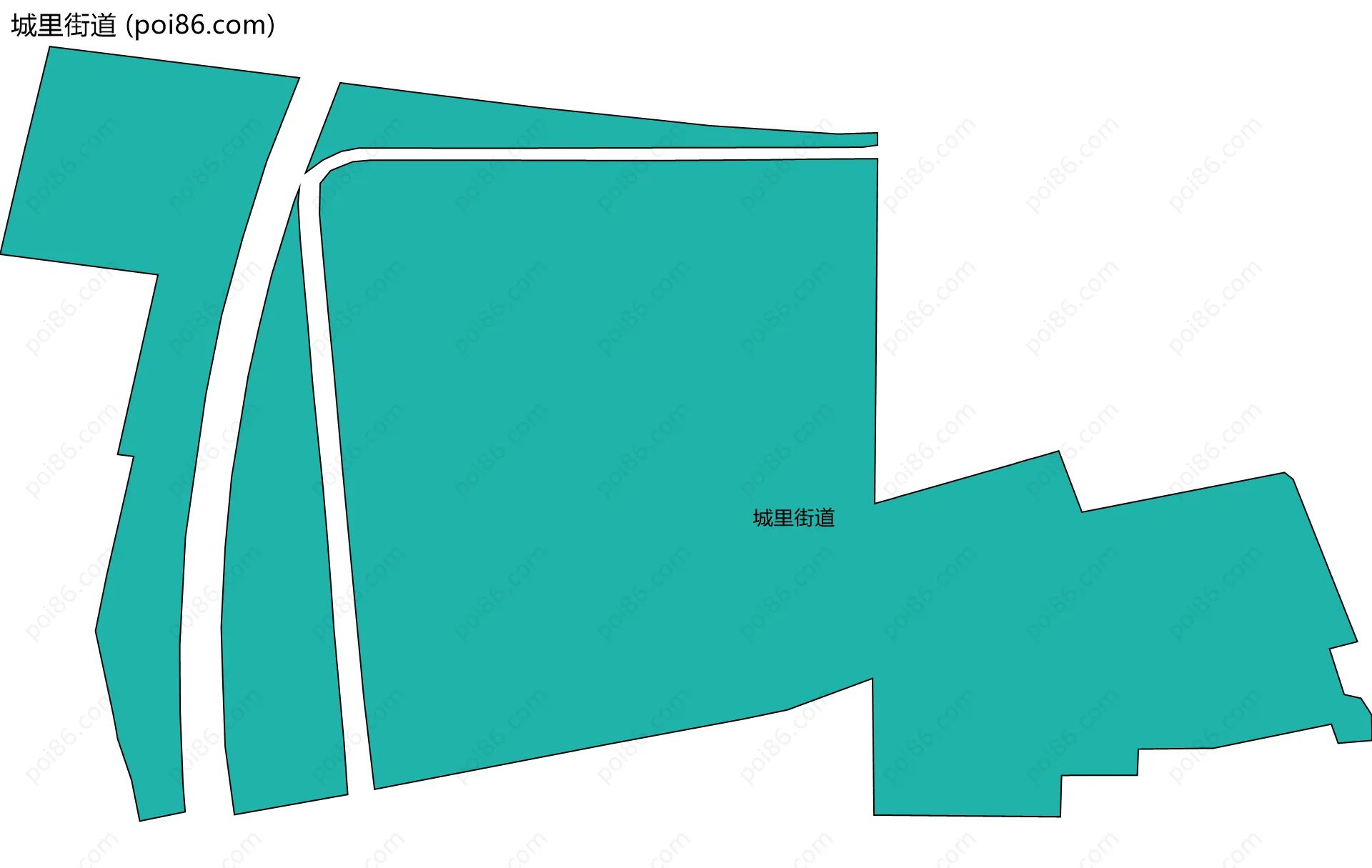 城里街道边界地图