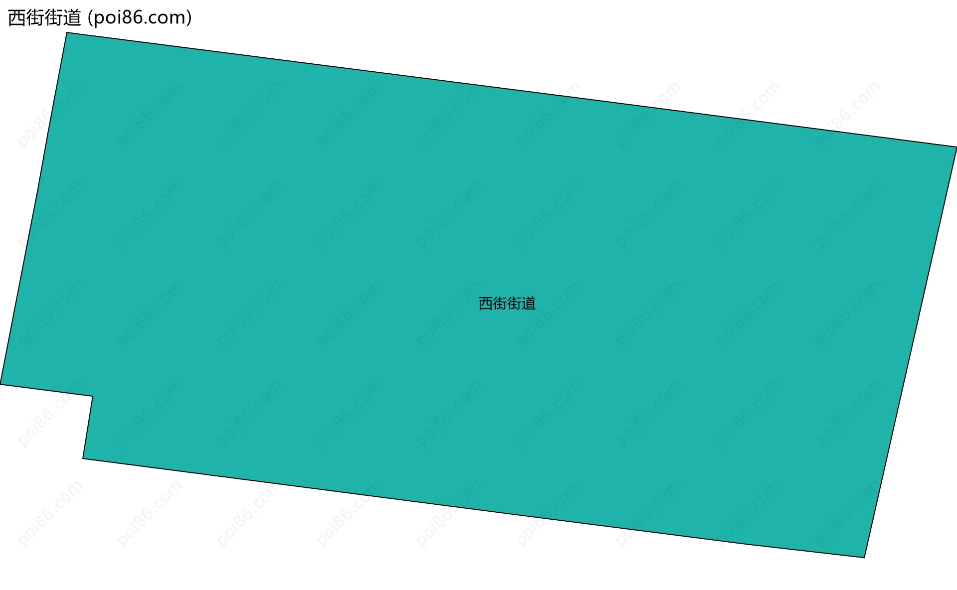 西街街道边界地图
