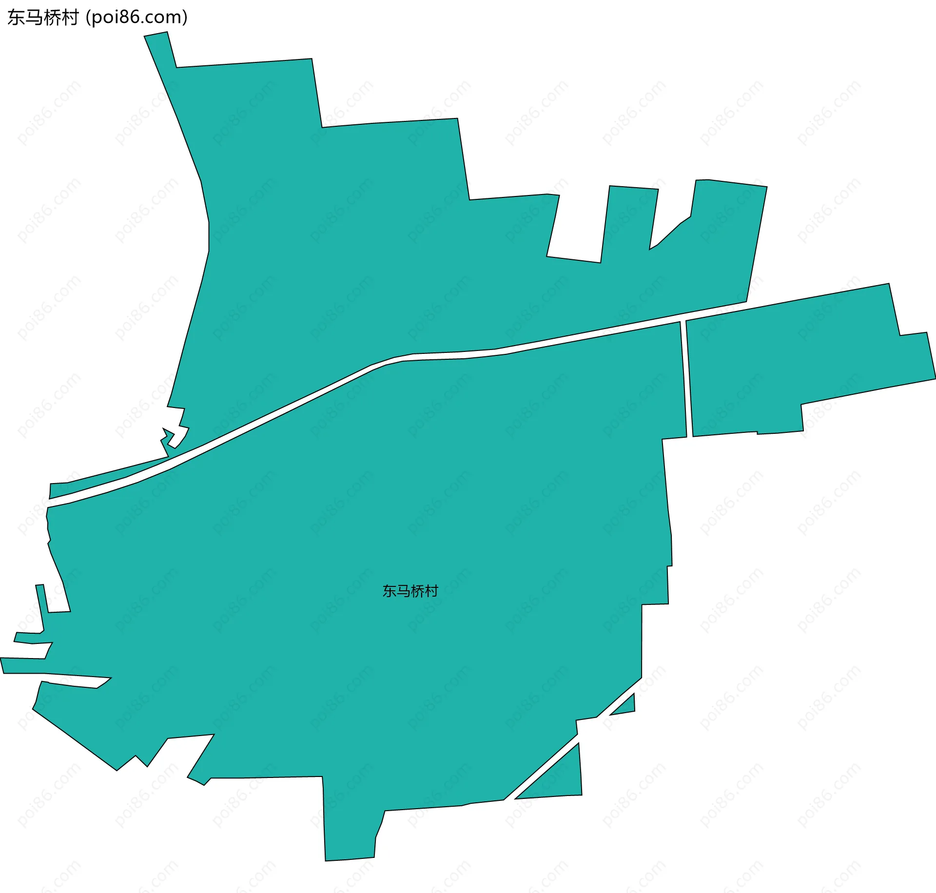 东马桥村边界地图