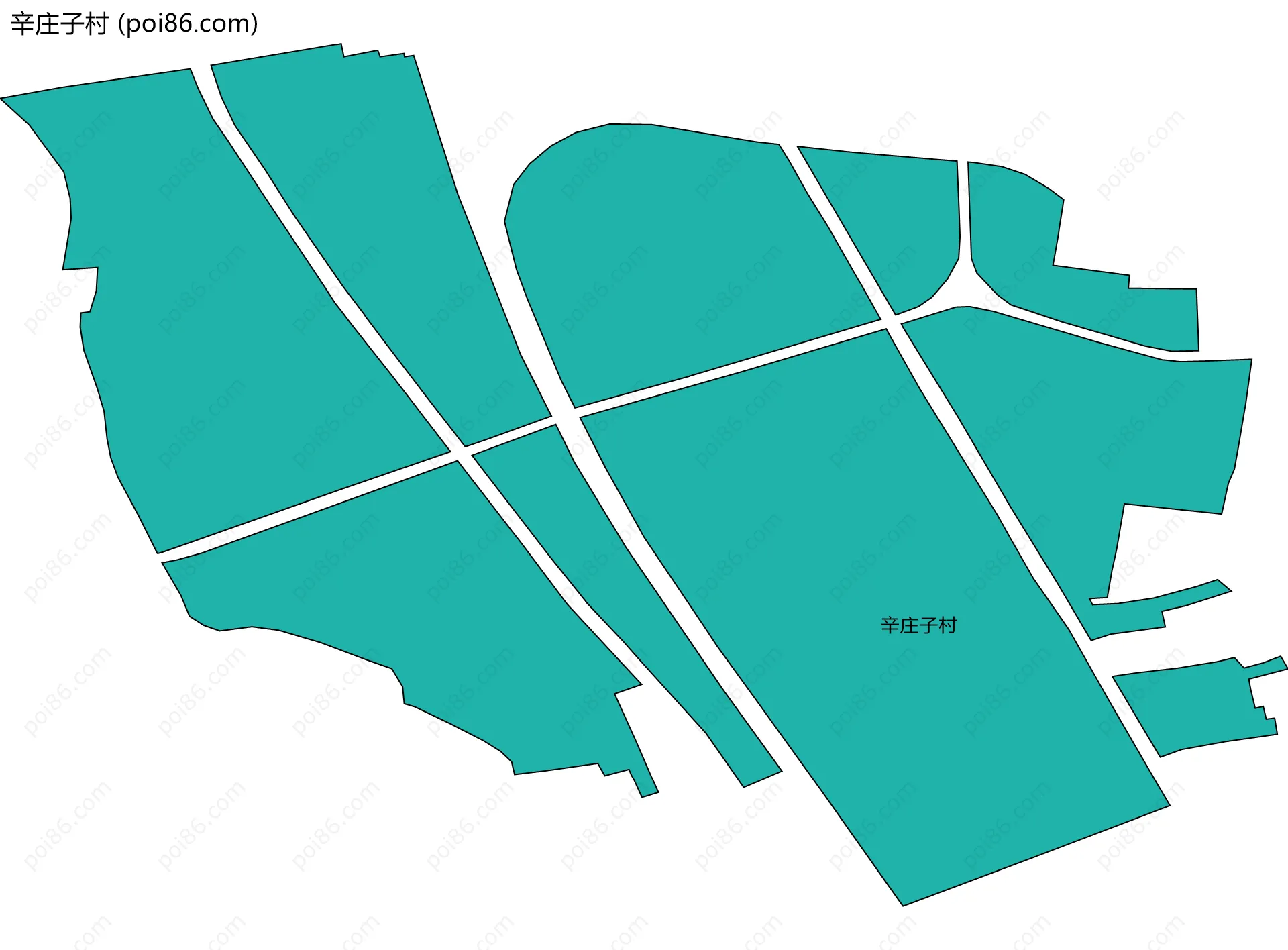 辛庄子村边界地图