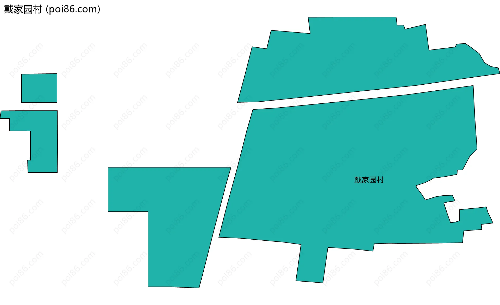 戴家园村边界地图