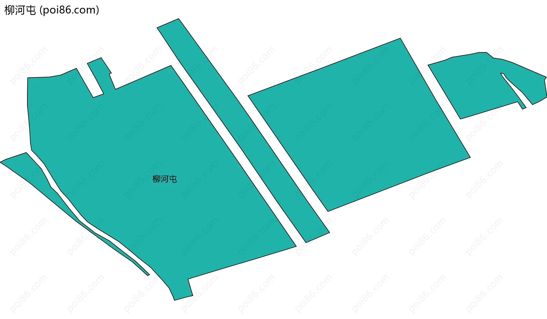 柳河屯边界地图
