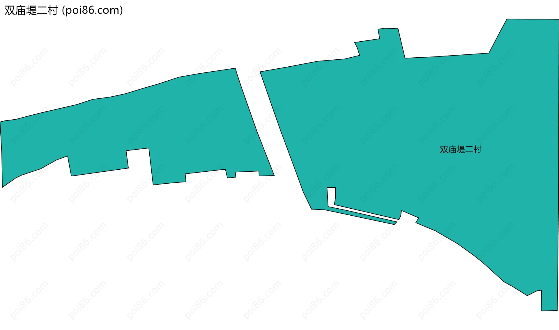 双庙堤二村边界地图