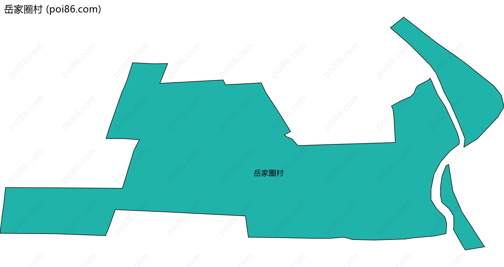 岳家圈村边界地图