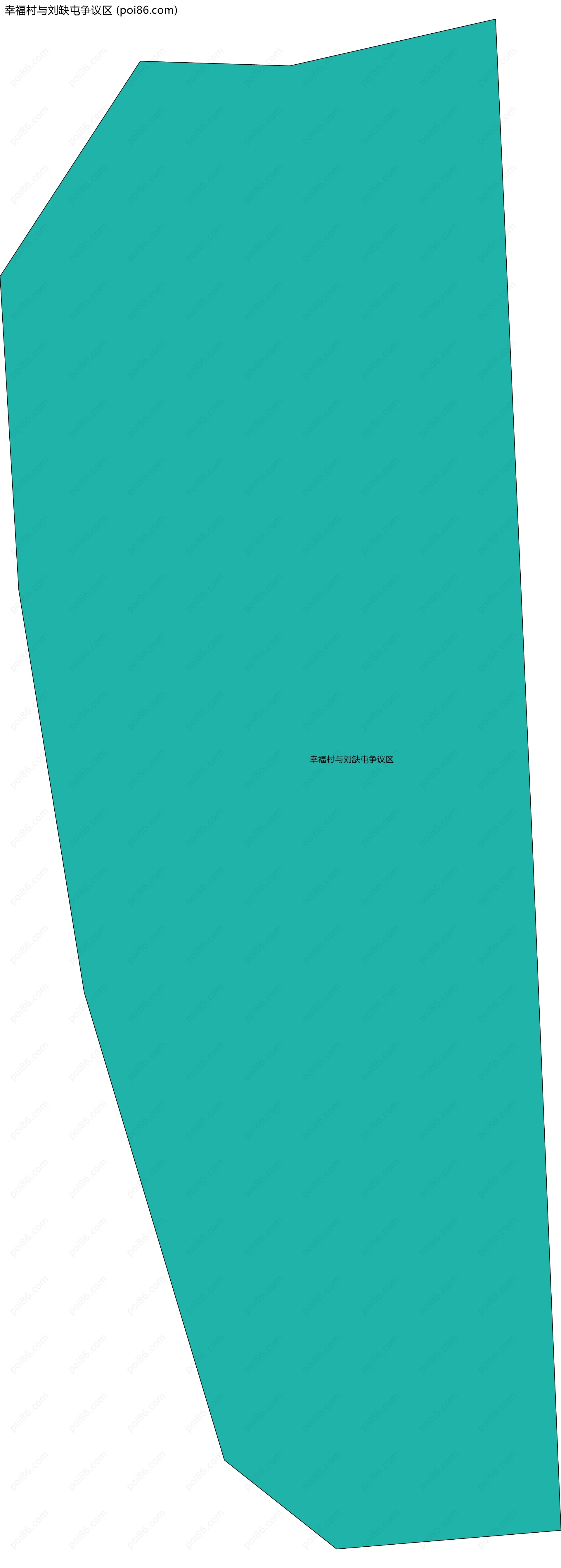 幸福村与刘缺屯争议区边界地图